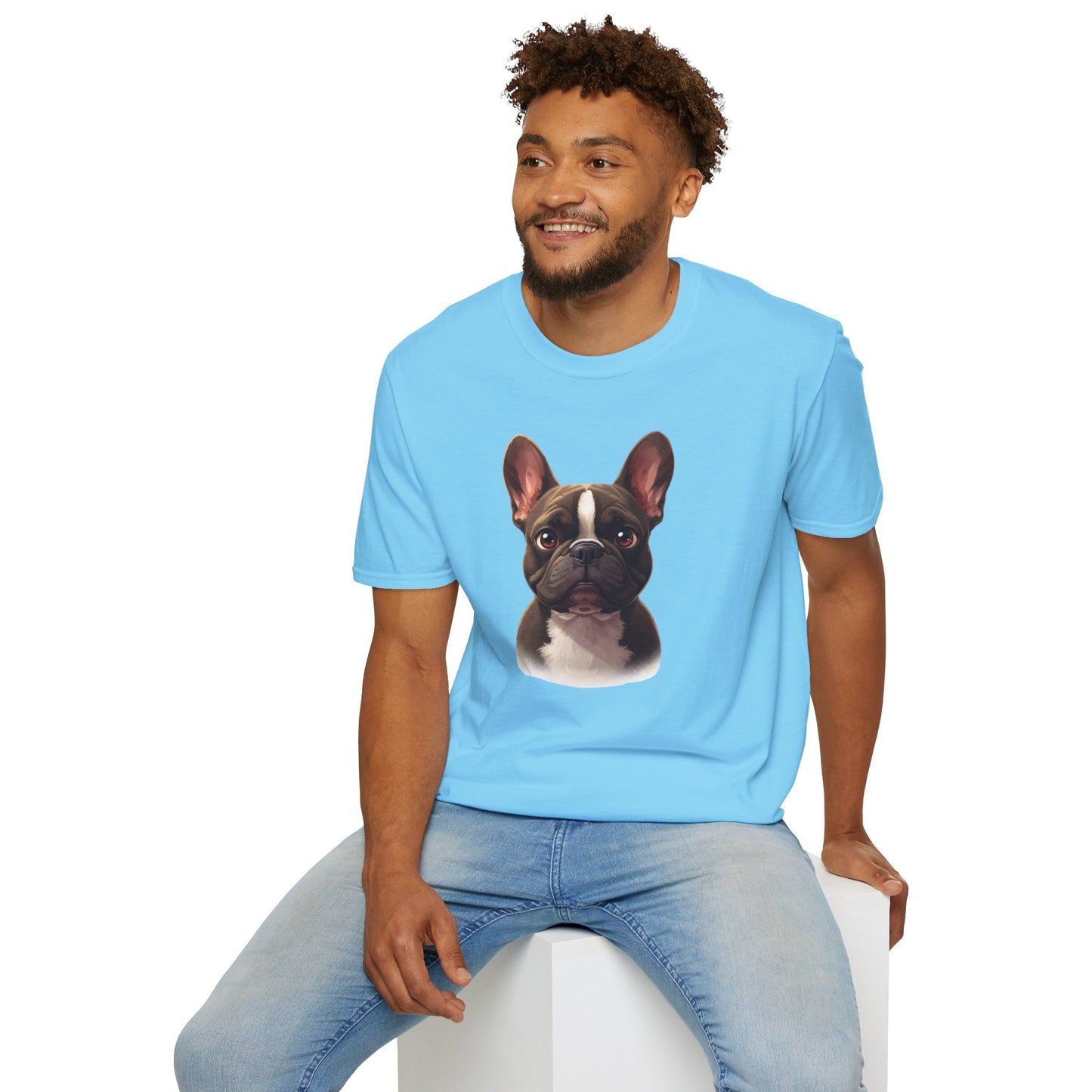French Bulldog Dog Portrait Shirt – Frenchie Dog Lover Gift, Cute Dog Mom Tee, Dog Dad Shirt, Pet Breed Apparel