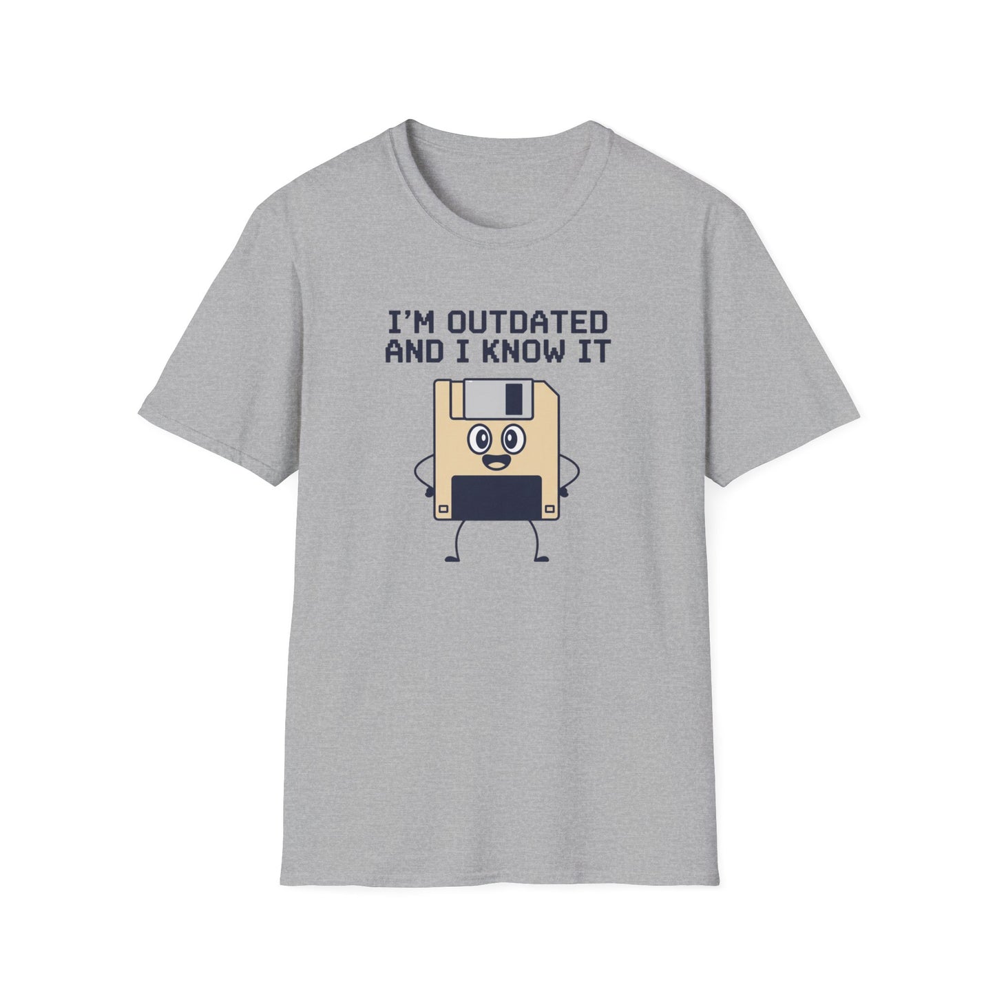 Funny Floppy Disk Shirt, Im Outdated and I Know It Tee, Retro Tech Shirt, Computer Nerd Gift, Geek Unisex T Shirt