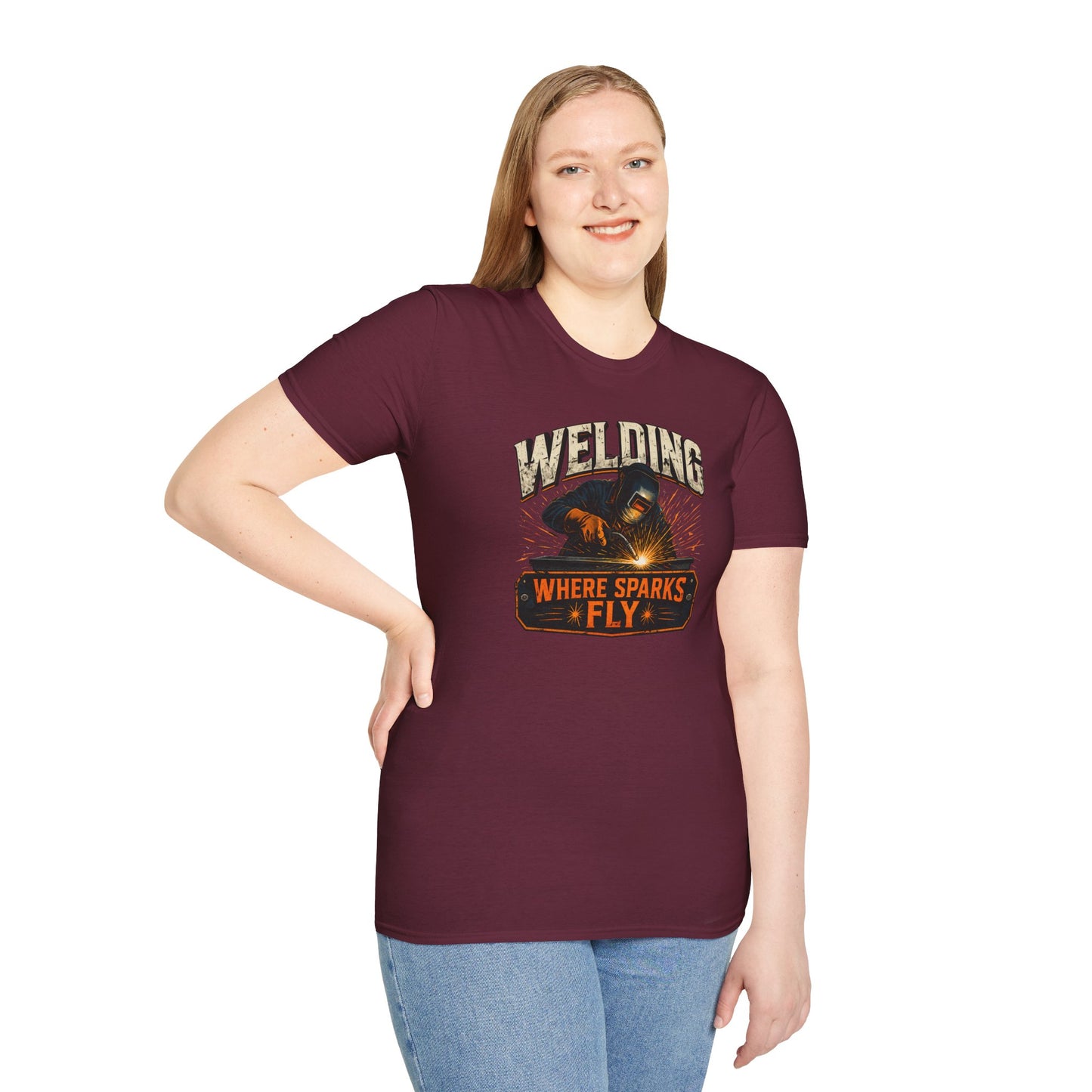 Welding Where Sparks Fly Shirt, Funny Welder T Shirt Gift, Welding Graphic Tee, Metal Worker Shirt, Blue Collar Tee