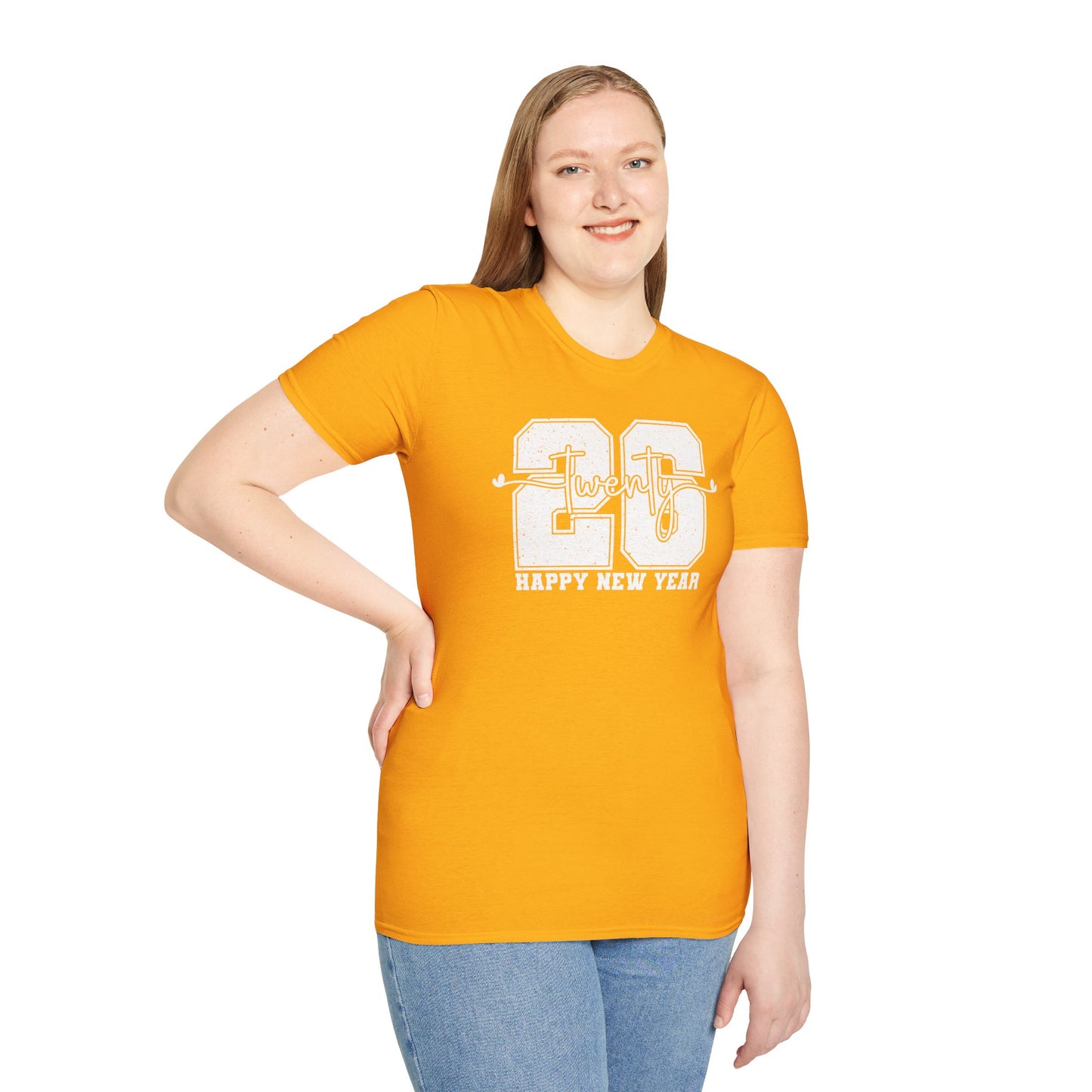 Happy New Year 2026 T-Shirt – Distressed Varsity 26 Twenty New Year Shirt, Retro College Style NYE Tee, New Year’s Eve Party Graphic Top