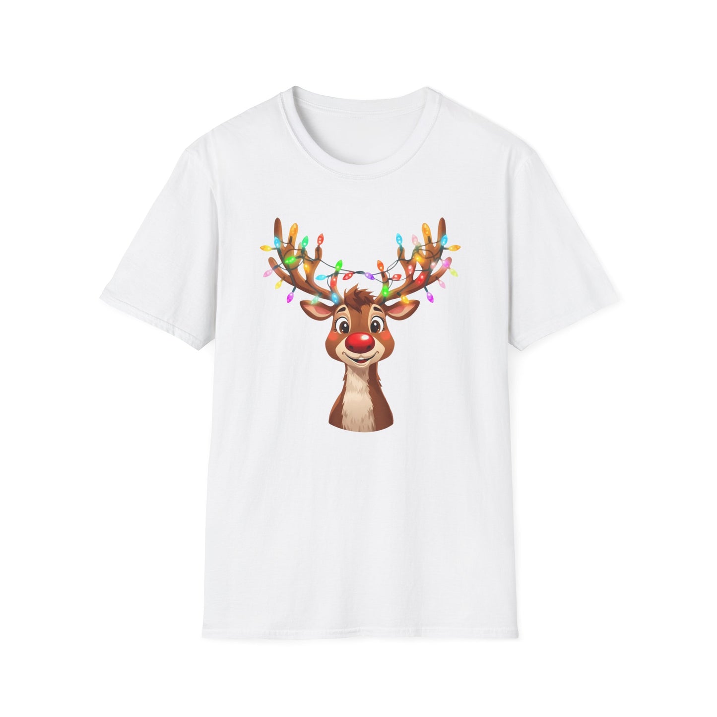 Reindeer with Christmas Lights Shirt, Family Christmas Shirts, Christmas T Shirt, Holiday Shirt, Cute Xmas Shirt for the family, Holiday Gift