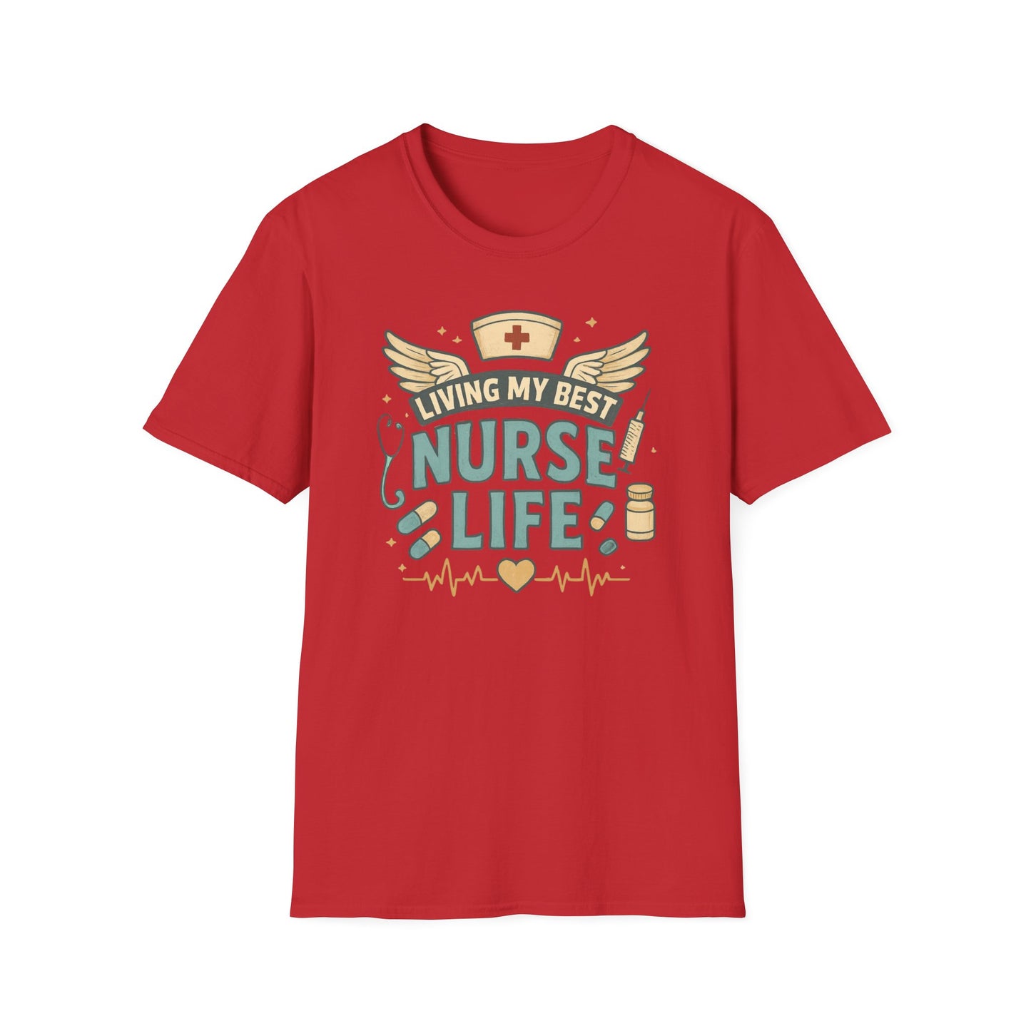 Living My Best Nurse Life Shirt – Cute Nurse Shirt for Women – RN Nurse Life Tee – Nurse Appreciation Gift, Medical Worker Shirt