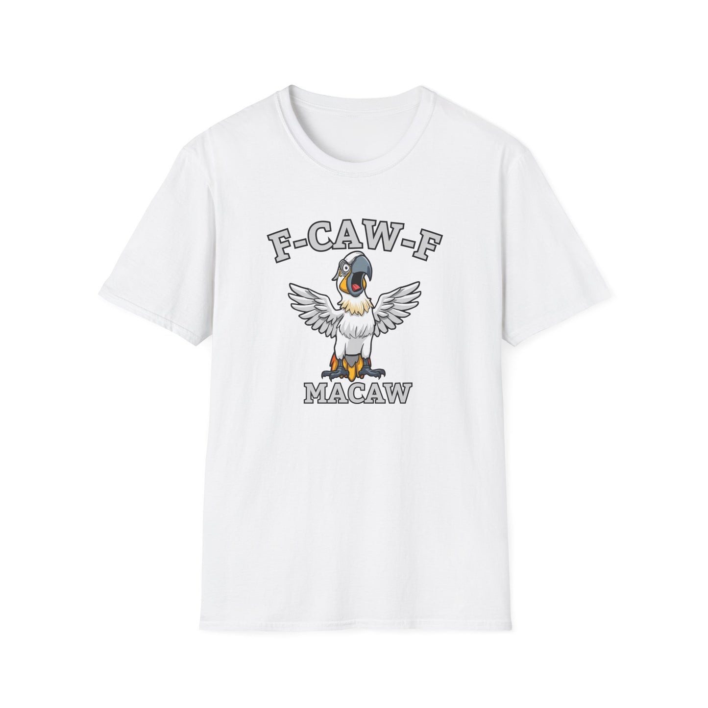 Funny F-CAW-F Macaw Parrot T-Shirt, Parrot Lover Shirt, Macaw Tee, Humorous Top, Macaw Parrot Apparel, Gift for him, Gift for her