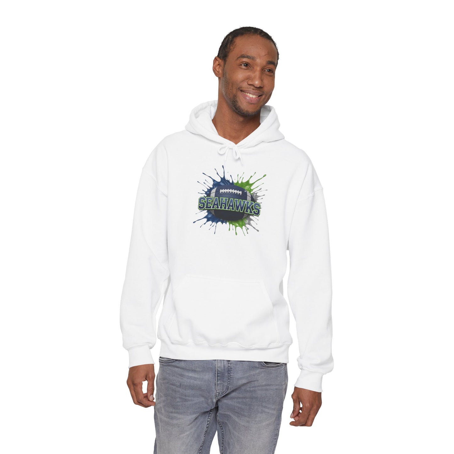 Seattle Football Hoodie, Seattle Team Hoodie, Football Gift for Seattle Fans, Game Day Sports Fan Apparel, Football Fan Gift