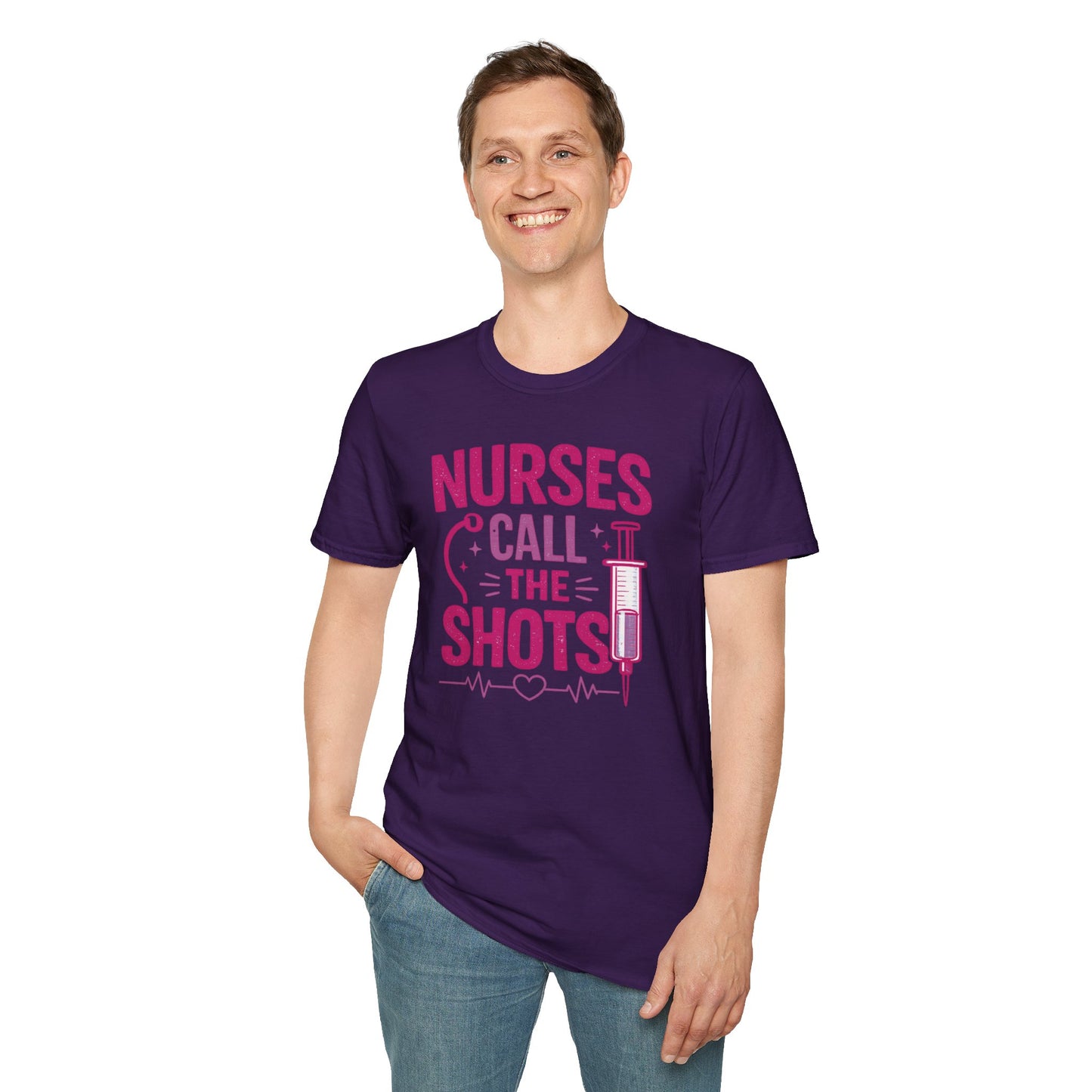 Nurses Call The Shots Shirt Funny Nurse Gift Medical Humor RN CNA Nursing Tee