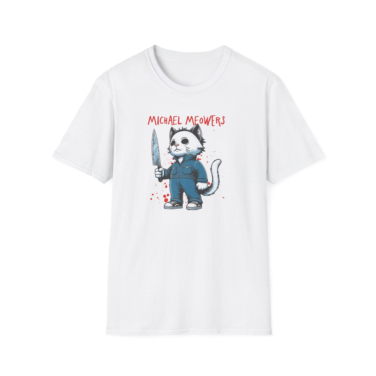 Michael Meowers Halloween Funny Cat T-Shirt, Scary Movie Tee, Halloween Cat Shirt, Horror Movie Cat Fan Gift, Horror Movie Character