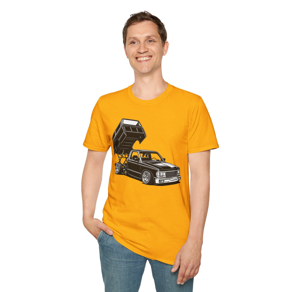 Lowrider Truck Shirt, Mini Truck T-Shirt, Custom Lowered Truck Tee, Car Enthusiast Gift, Mini Truck Bed Dancer, Garage Wear