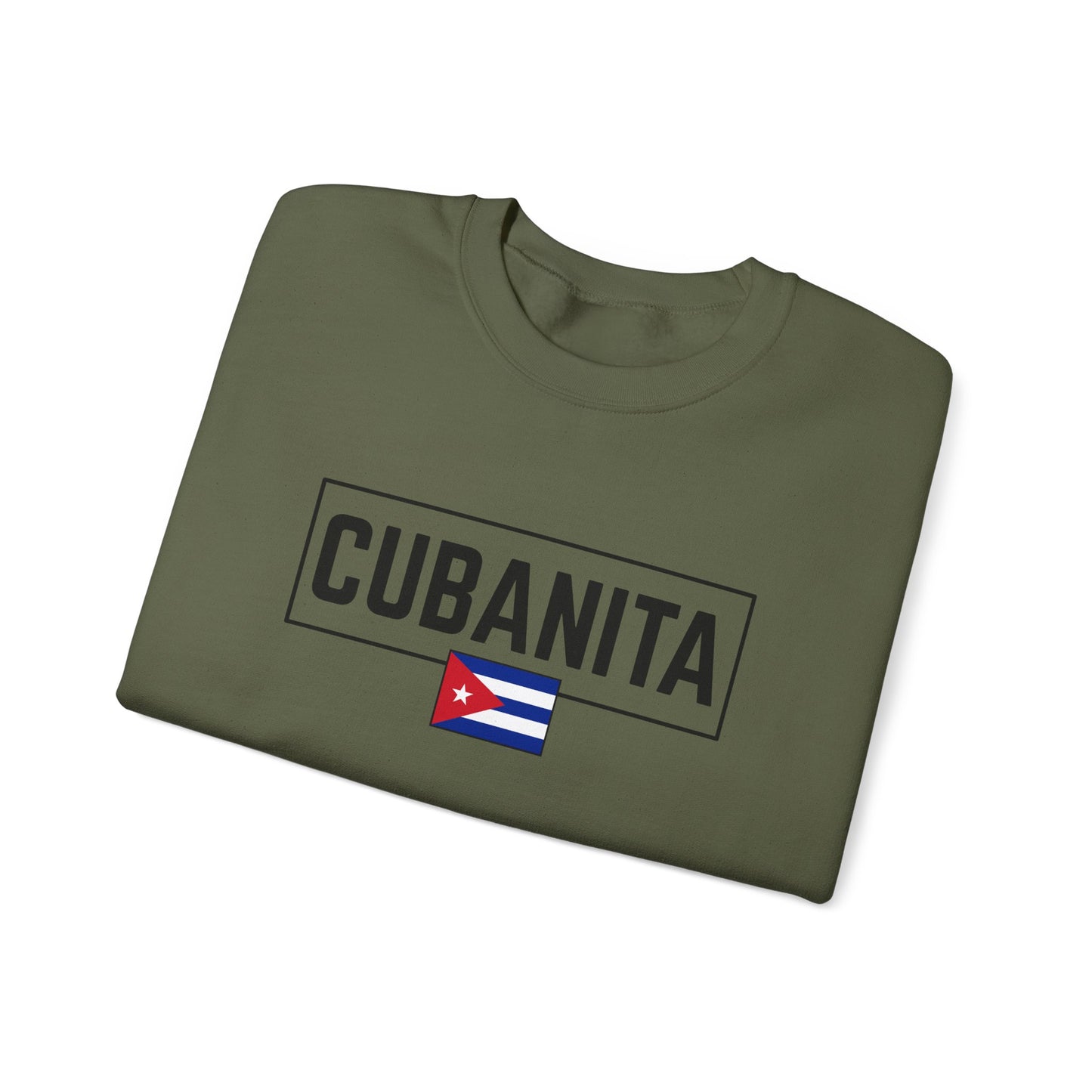 CUBANITA Sweatshirt – Cuban Flag Sweatshirt for Women, Latino Pride Sweatshirt, Cuba Heritage Top, Cuban Culture Graphic Sweatshirt