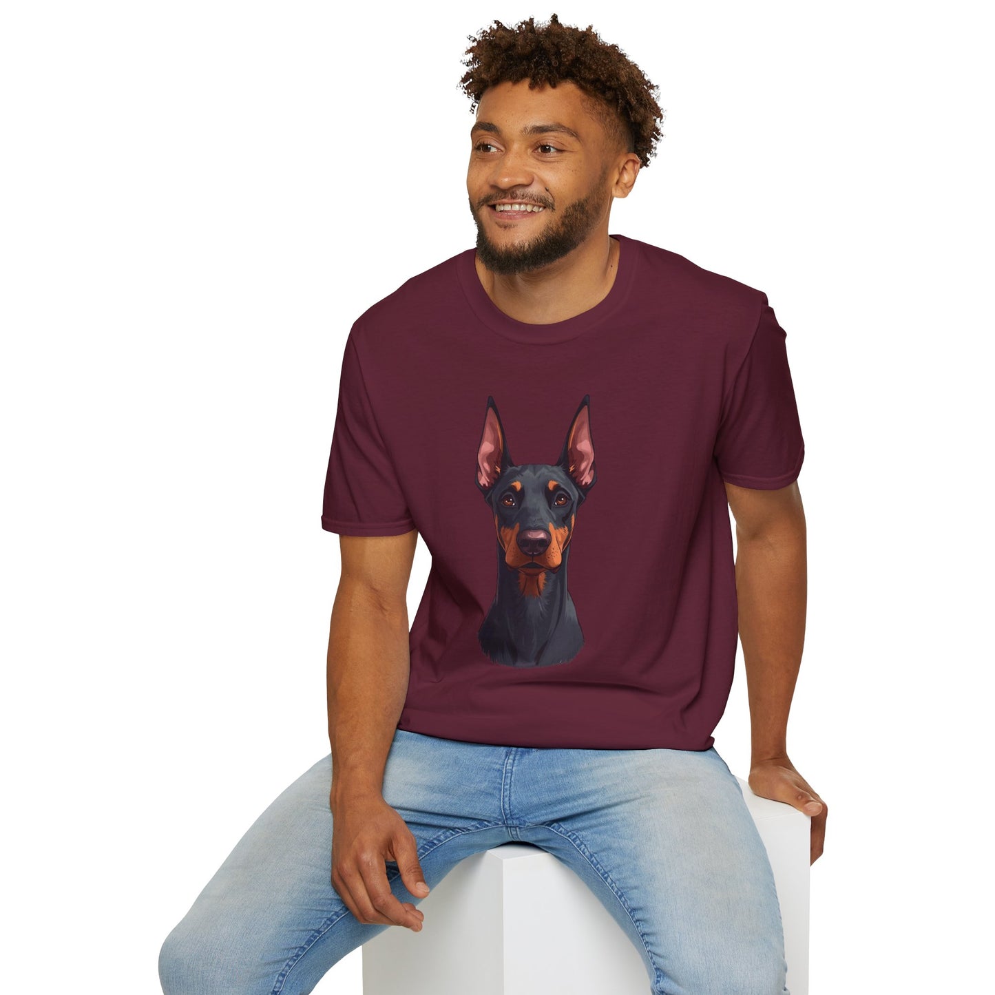 Doberman Dog Portrait Shirt – Doberman Dog Lover Gift, Cute Dog Mom Tee, Dog Dad Shirt, Pet Breed Apparel