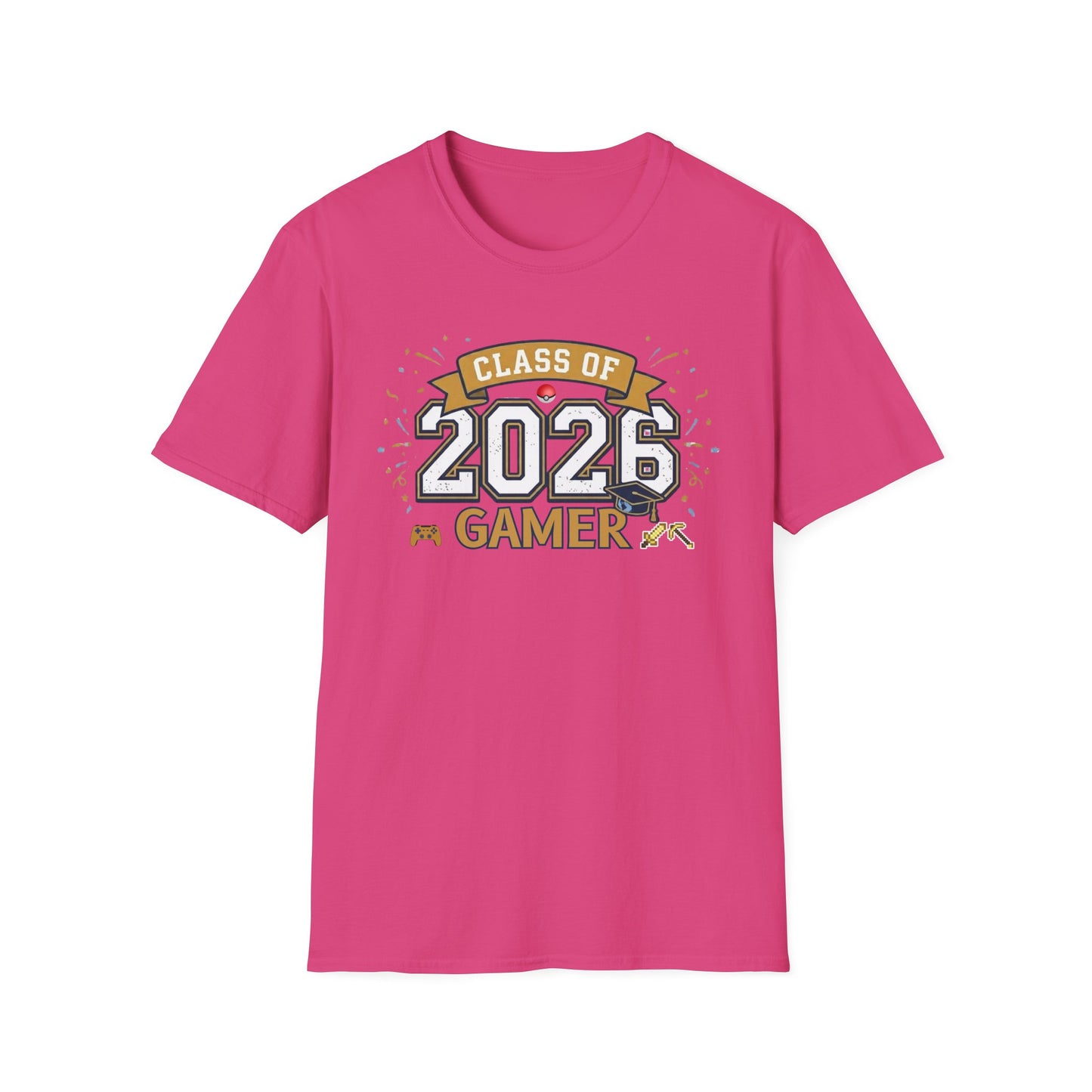 Class of 2026 Gamer T-Shirt – Graduation Gift for Gamers, Senior 2026 Shirt, Video Game Grad Tee, High School or College
