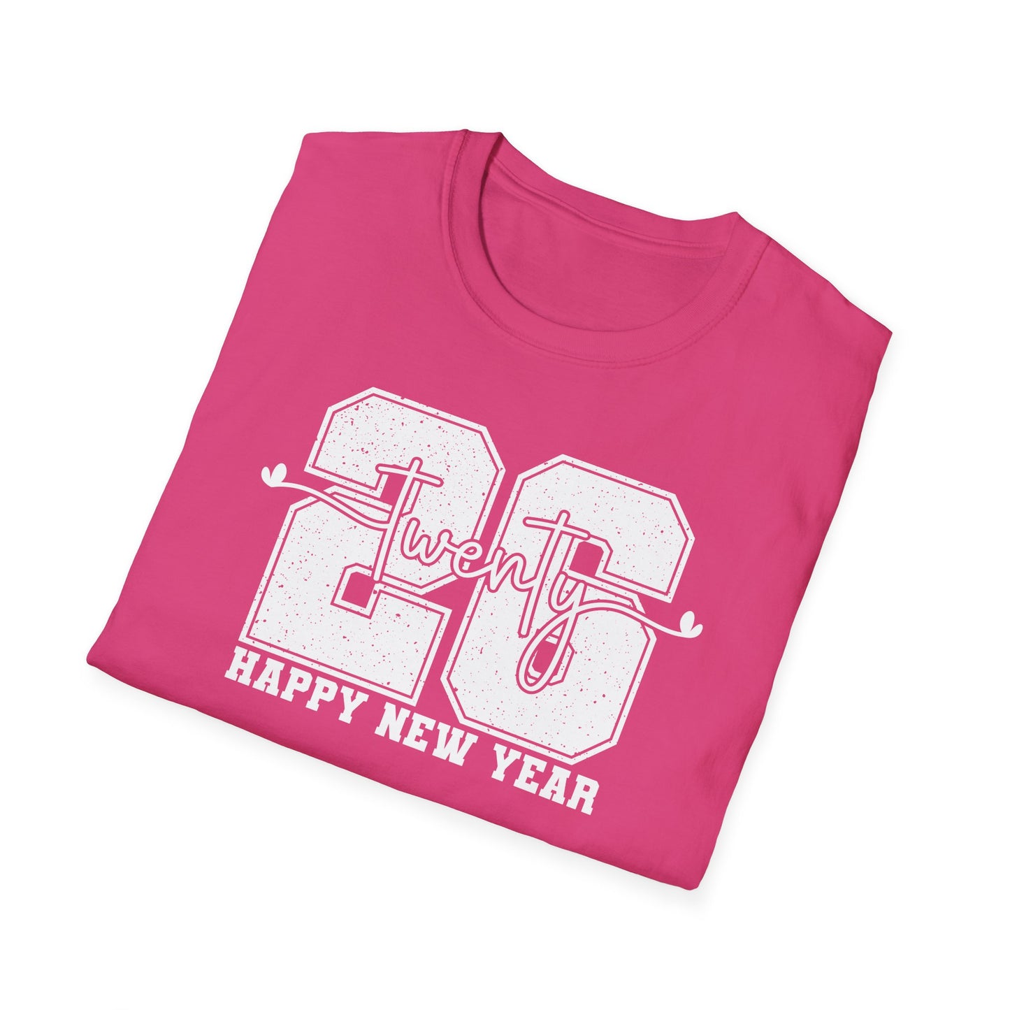 Happy New Year 2026 T-Shirt – Distressed Varsity 26 Twenty New Year Shirt, Retro College Style NYE Tee, New Year’s Eve Party Graphic Top