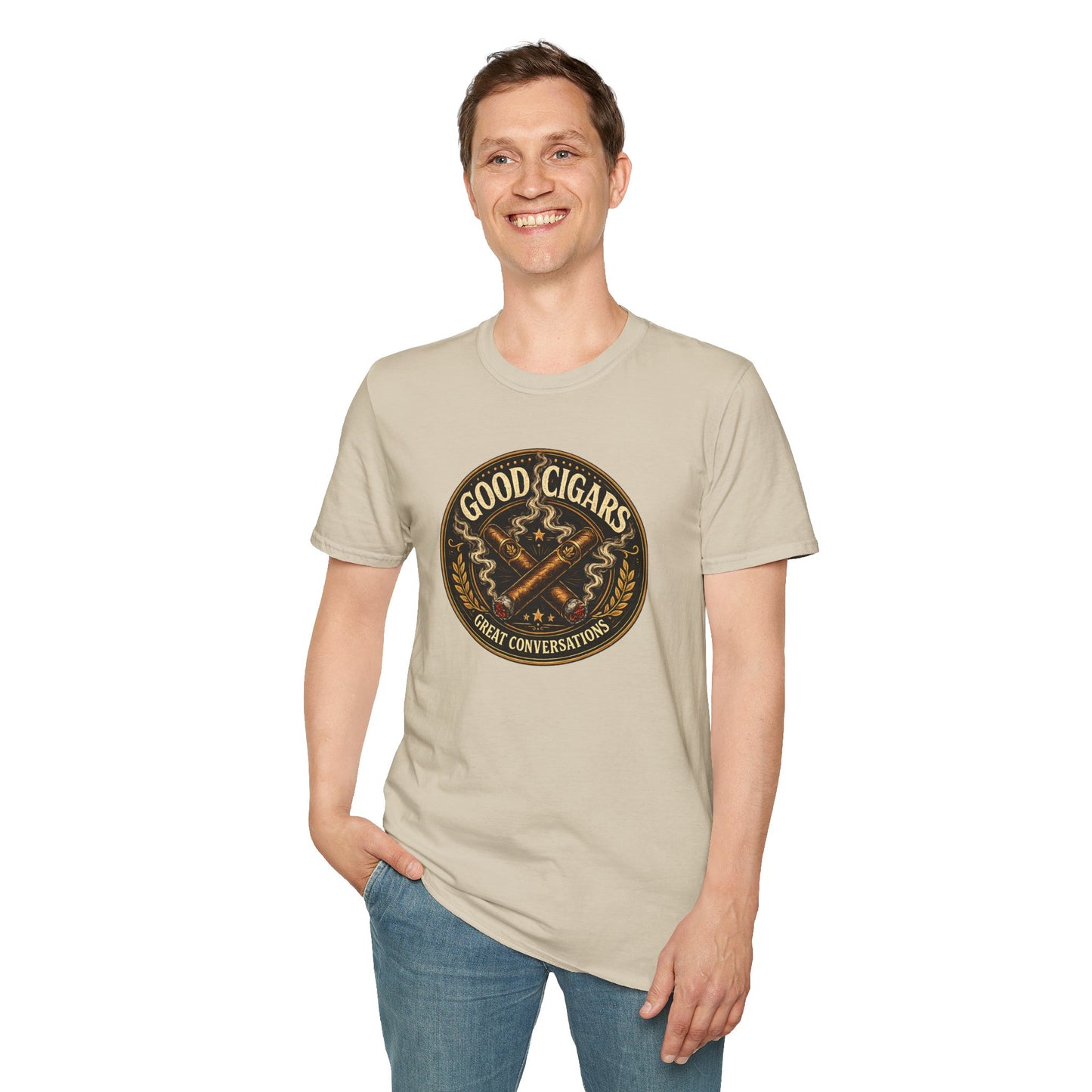 Good Cigars Great Conversations T-Shirt – Cigar Aficionado Graphic Tee
