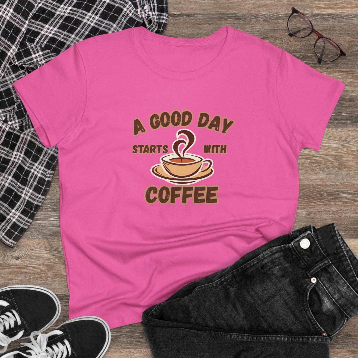 A Good Day Starts with Coffee Shirt, Funny Coffee Shirt, Mother's Day Gift, Coffee Lover Gift, Mom Gift, Coffee Drinker Gift, Mother Gift