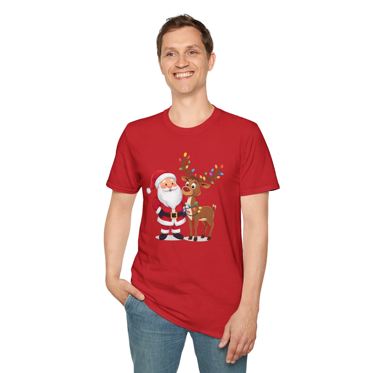 Santa and Rudolph Shirt, Family Christmas Shirts, Christmas T Shirt, Holiday Shirt, Cute Xmas Shirt for the family, Holiday Gift