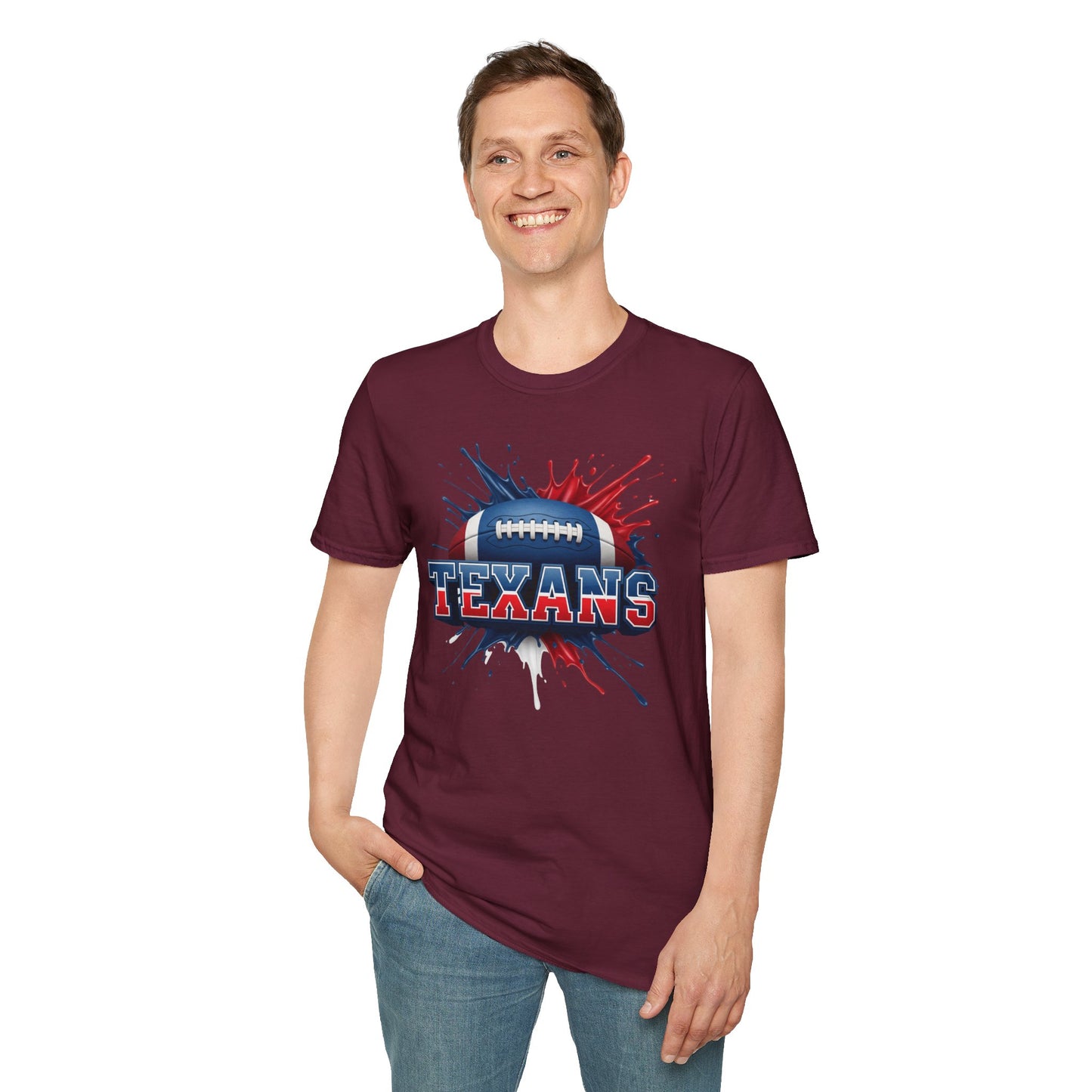 Houston Football Unisex T-Shirt, Houston Team Tee, Football Gift for Houston Fans, Game Day Shirt, Sports Fan Apparel, Football Tee