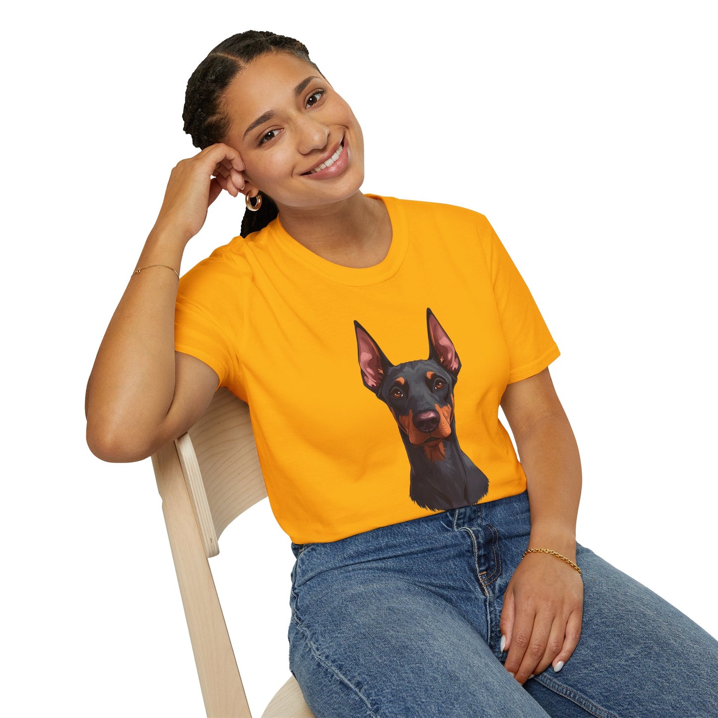 Doberman Dog Portrait Shirt – Doberman Dog Lover Gift, Cute Dog Mom Tee, Dog Dad Shirt, Pet Breed Apparel