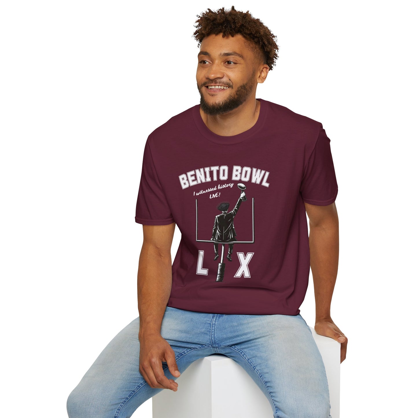Benito Bowl LX Shirt – Witnessed History Live – Football Graphic Tee, Benito Bowl Shirt, Football Fan Gift, Puerto Rico Heritage Tee, Boricua Pride Gift