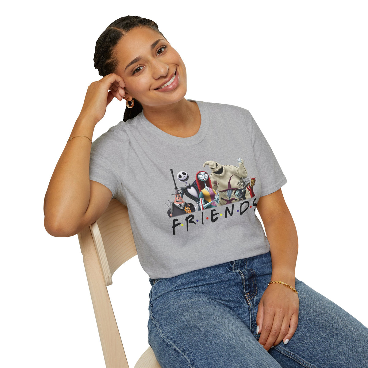 The Nightmare Before Christmas Skellington Family Friends T-Shirt, Scary Movie Tee, Halloween Shirt, Horror Movie Characters Gift