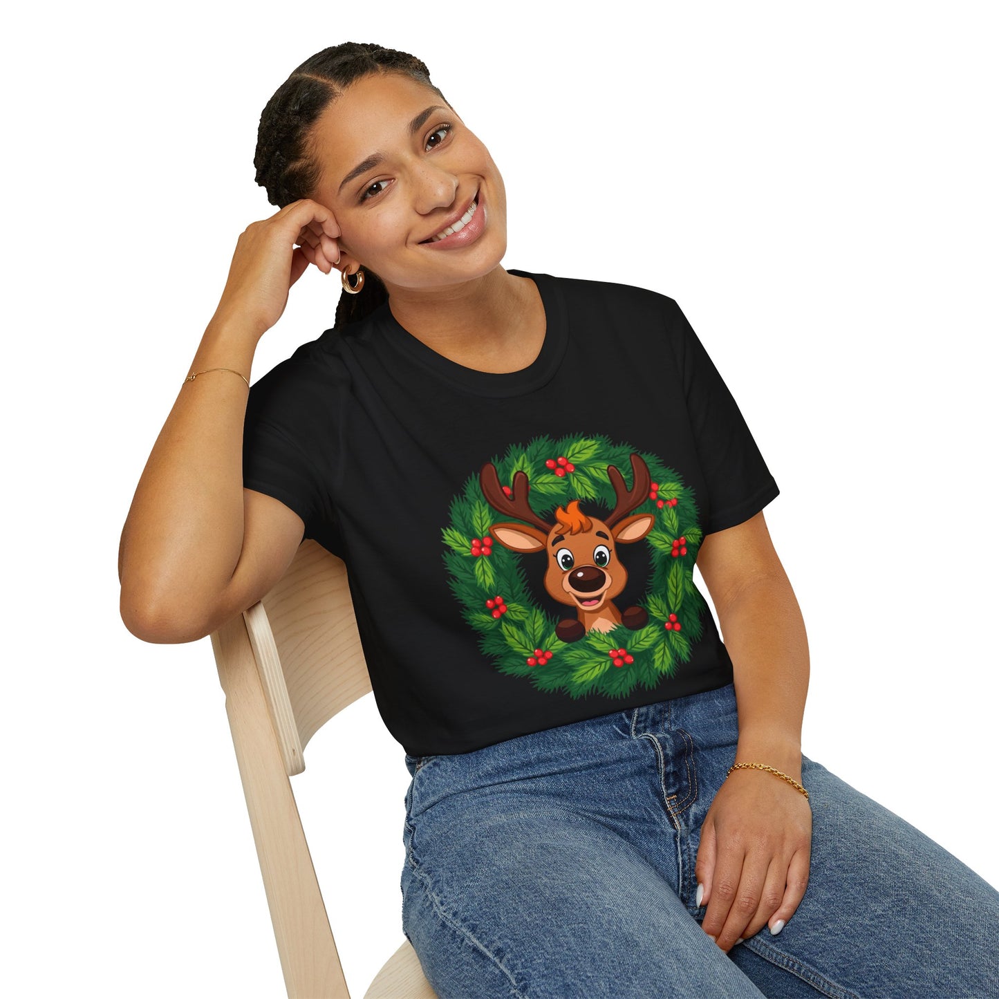 Reindeer in the Wreath Shirt, Family Christmas Shirts, Christmas T Shirt, Holiday Shirt, Cute Xmas Shirt for the family, Holiday Gift