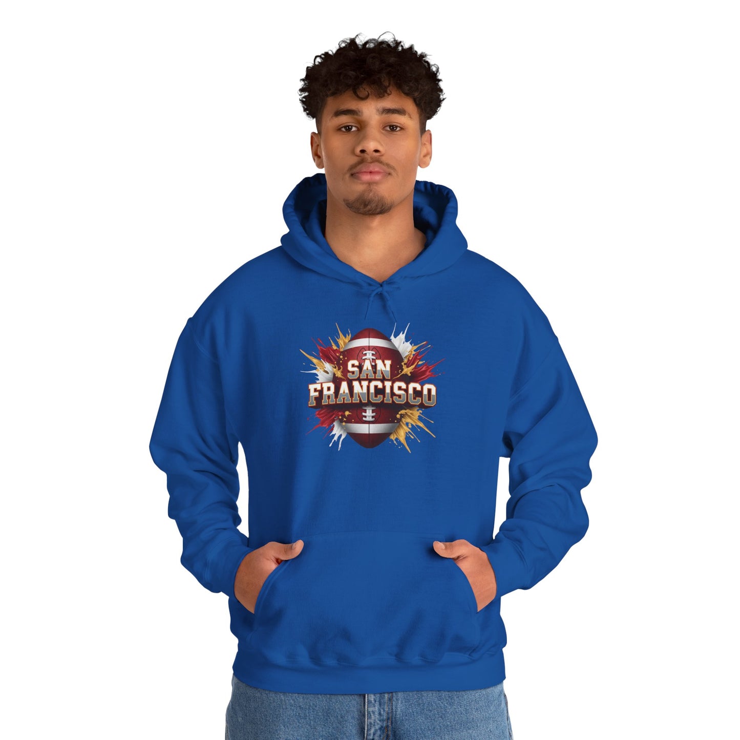 San Francisco Football Hoodie, San Francisco Team Hoodie, Football Gift for San Francisco Fans, Game Day Sports Fan Apparel, Football Fan