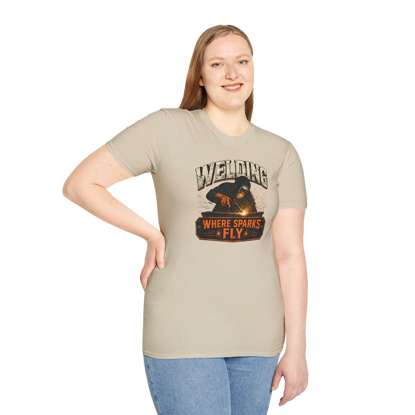 Welding Where Sparks Fly Shirt, Funny Welder T Shirt Gift, Welding Graphic Tee, Metal Worker Shirt, Blue Collar Tee