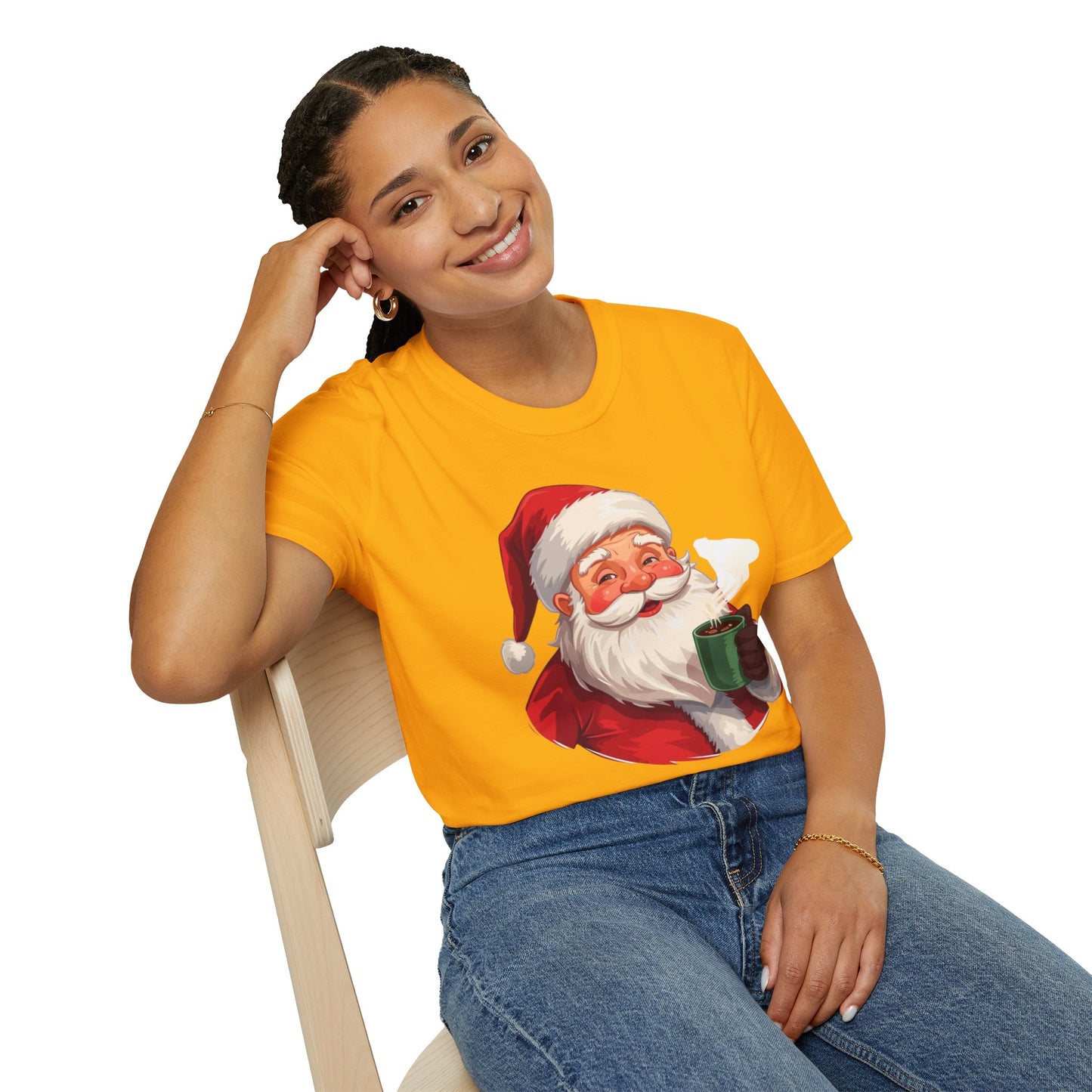 Santa enjoying Hot Chocolate Shirt, Family Christmas Shirts, Christmas T Shirt, Holiday Shirt, Cute Xmas Shirt for the family, Holiday Gift