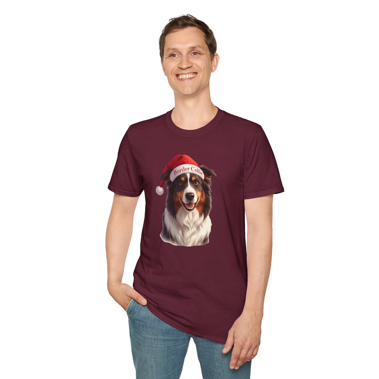 Border Collie Dog Portrait Shirt – Border Collie Dog Lover Gift, Cute Dog Mom Tee, Dog Dad Shirt, Pet Breed Apparel