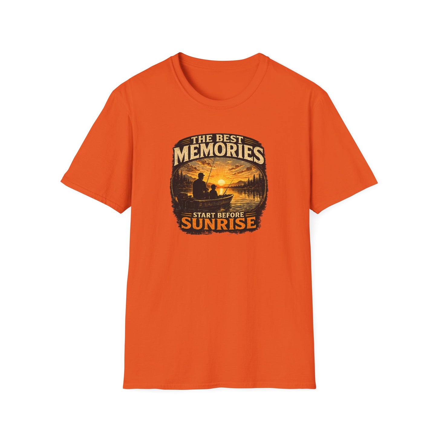 Fishing Shirt for Dad, Best Memories Start Before Sunrise Tee, Fisherman Gift Shirt, Fathers Day Fishing T-Shirt