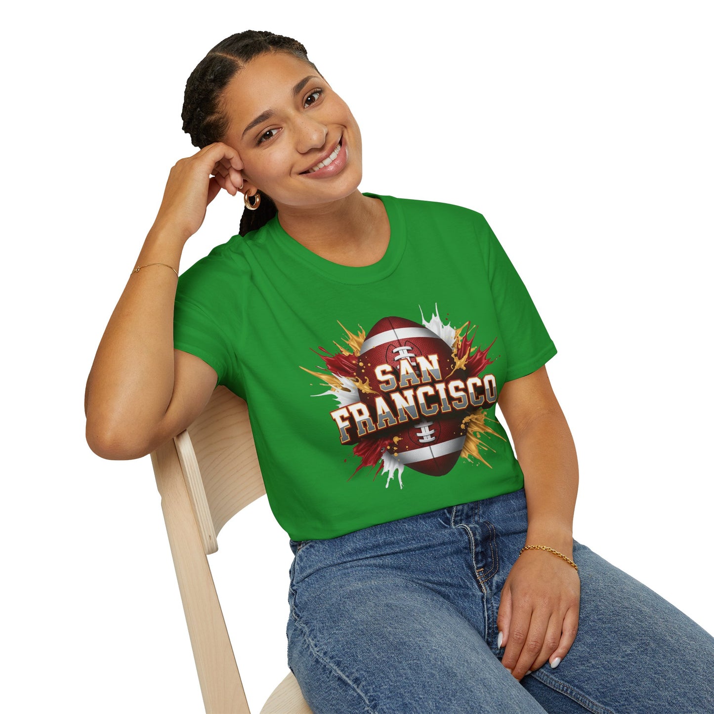 San Francisco Football Unisex T-Shirt, San Francisco Team Tee, Football Gift for San Francisco Fans, Game Day Shirt, Sports Fan Apparel