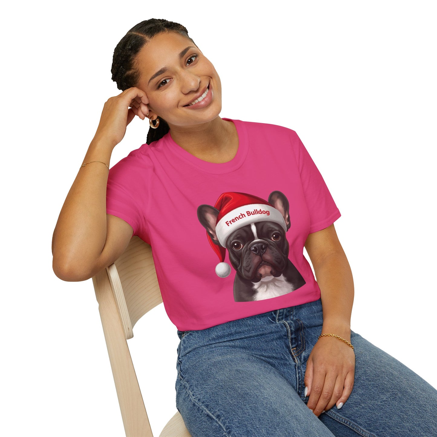 French Bulldog Dog Portrait Shirt – Frenchie Dog Lover Gift, Cute Dog Mom Tee, Dog Dad Shirt, Pet Breed Apparel