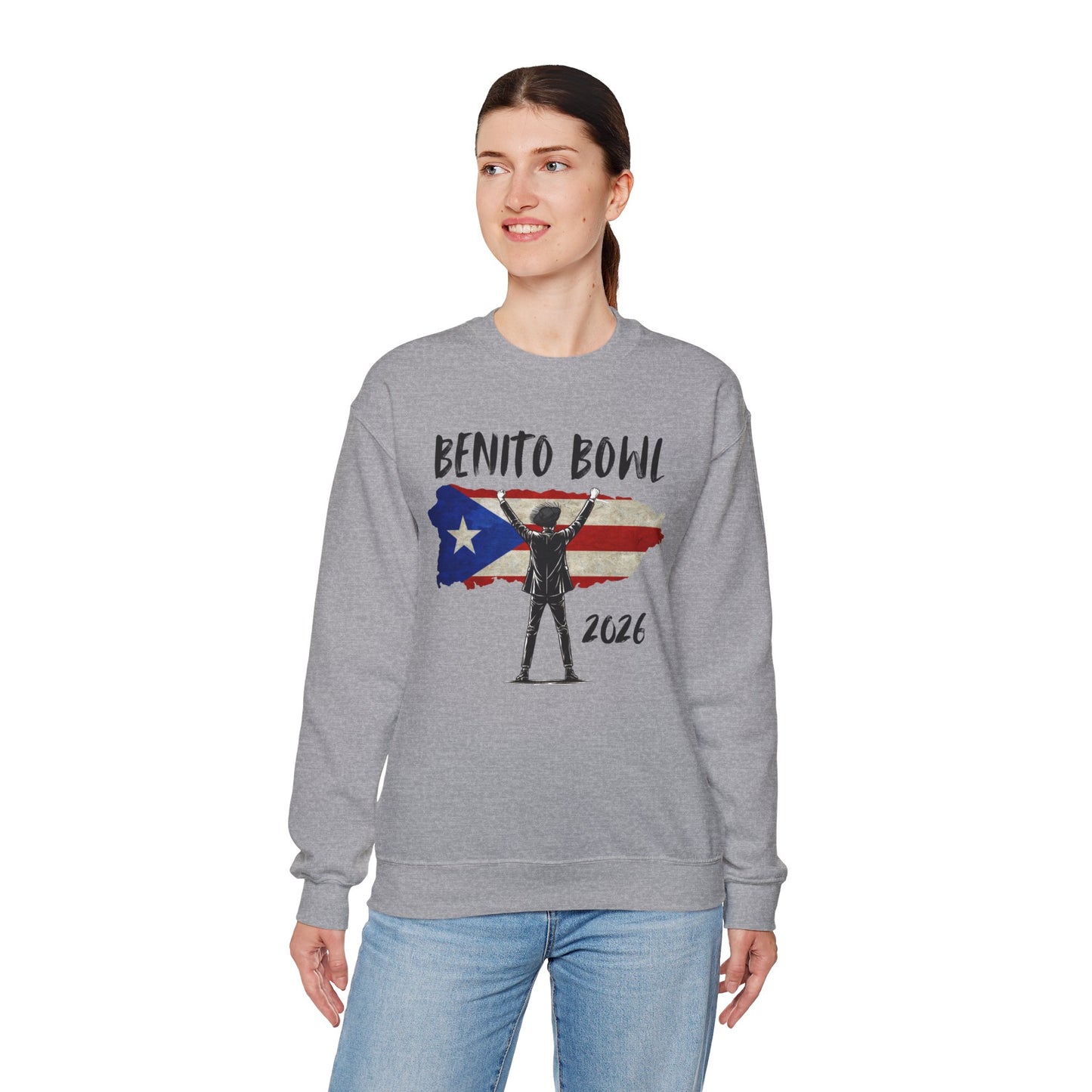 Benito Bowl 2026 PR Flag Sweatshirt, Benito Bowl, Football Fan Gift, Puerto Rico Boricua Heritage Culture Pride sweatshirt