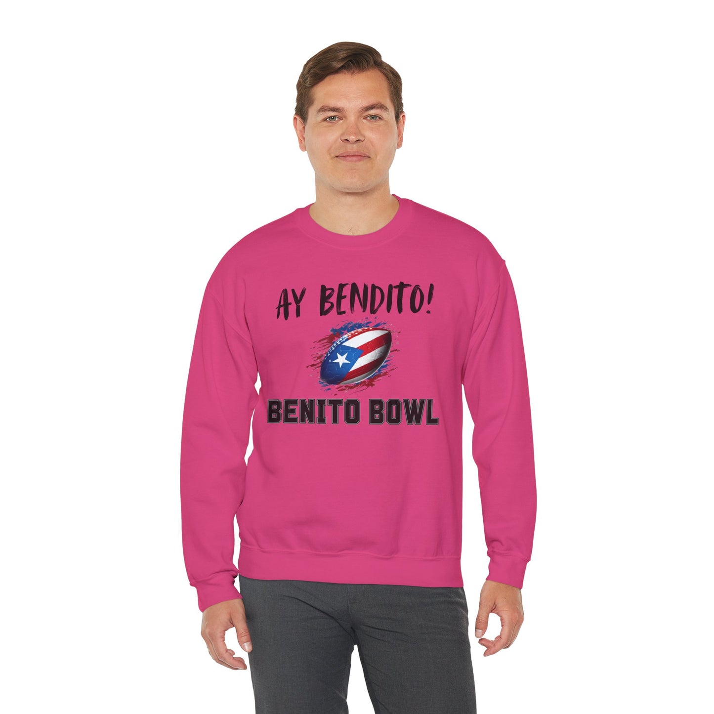 Ay Bendito! Benito Bowl Sweatshirt, Halftime Benito Shirt, Football Fan Gift, Benito Sweatshirt, Puerto Rico Heritage Boriqua Pride Gift
