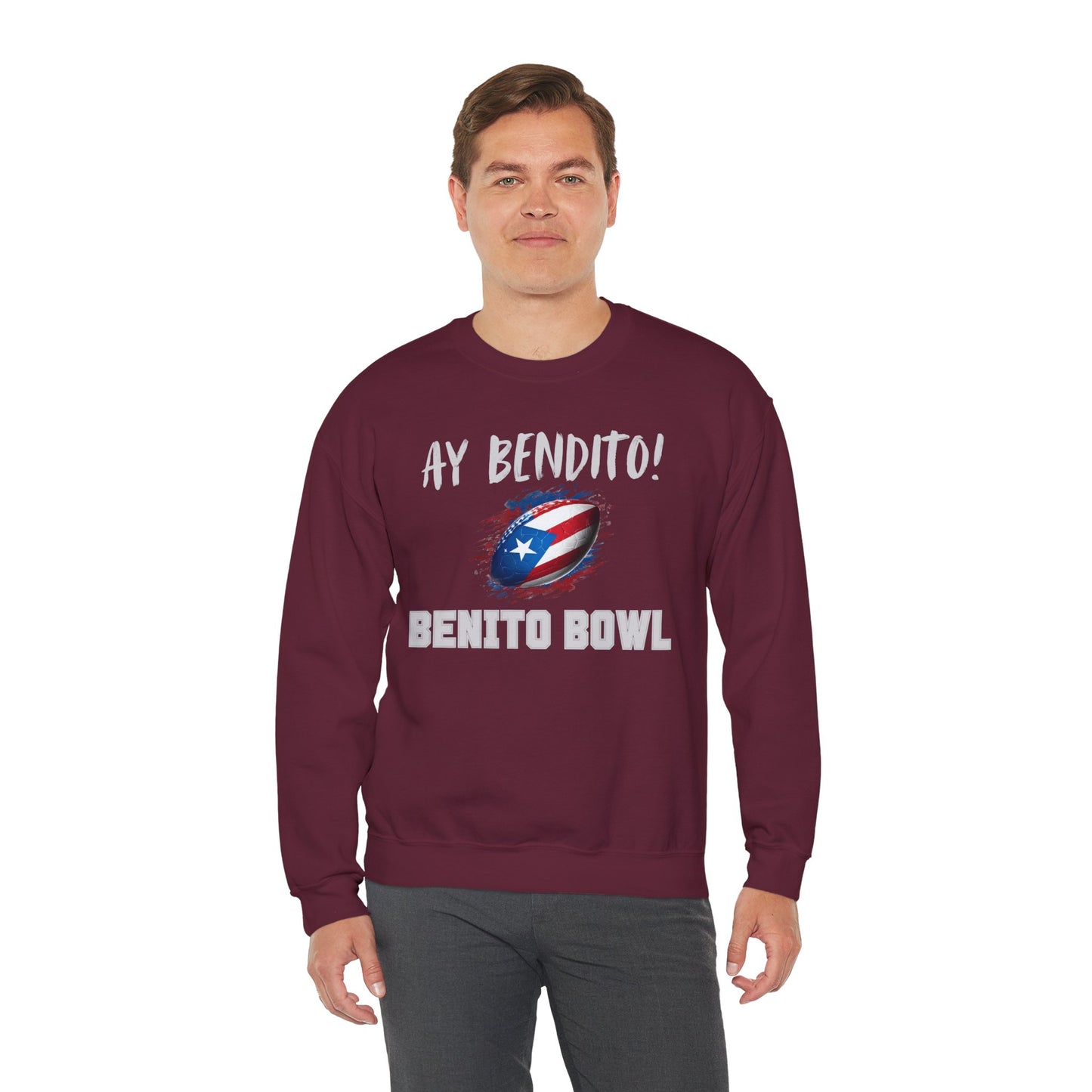 Ay Bendito! Benito Bowl Sweatshirt, Halftime Benito Shirt, Football Fan Gift, Benito Sweatshirt, Puerto Rico Heritage Boriqua Pride Gift
