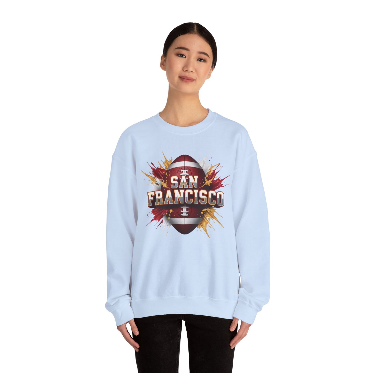 San Francisco Football Sweatshirt, San Francisco Team Sweatshirt, Football Gift for San Fran Fans, Game Day Fan Apparel, Football Fan Gift