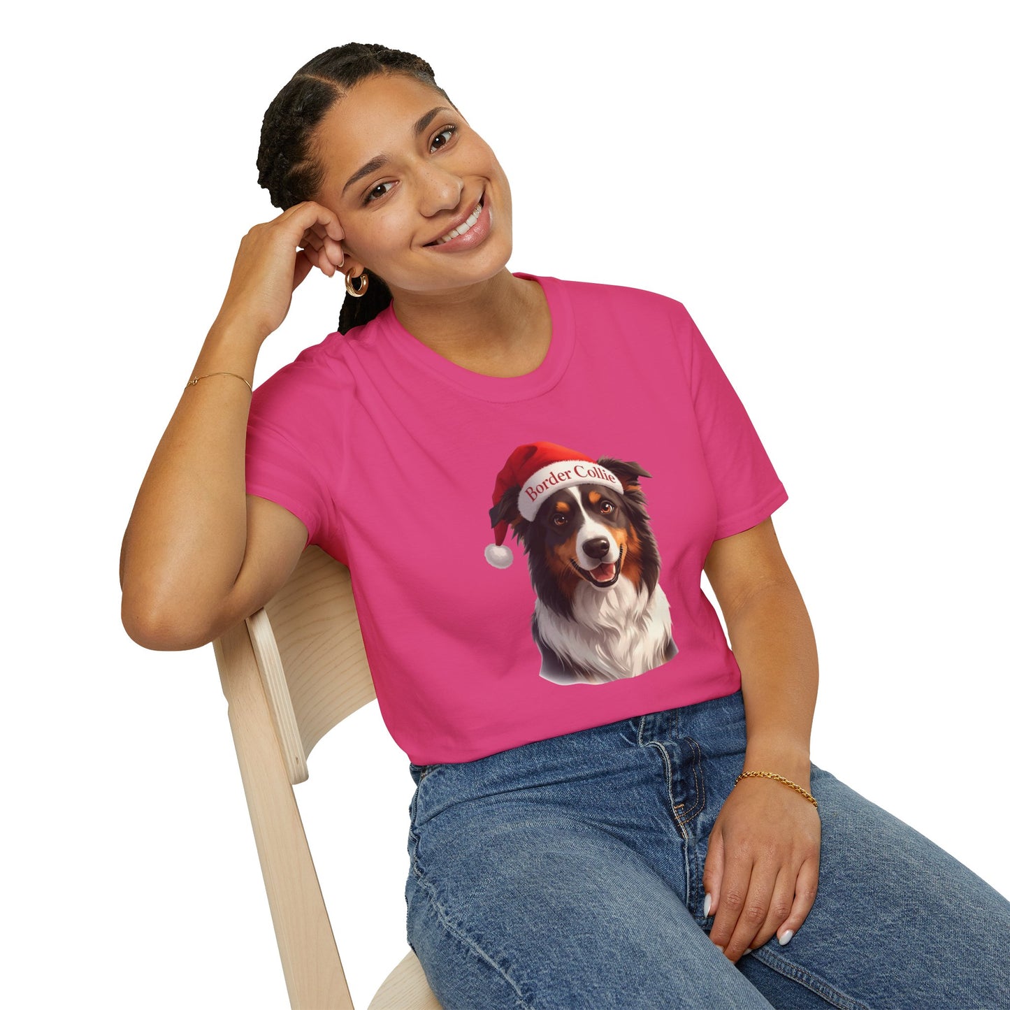 Border Collie Dog Portrait Shirt – Border Collie Dog Lover Gift, Cute Dog Mom Tee, Dog Dad Shirt, Pet Breed Apparel