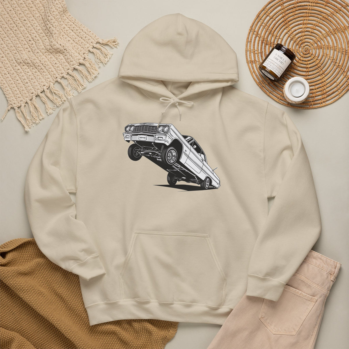Classic Car Hoodie, Lowrider Car Hoodie, Vintage Auto Hoodie, Car Enthusiast Sweatshirt, Unisex Automotive Hoodie