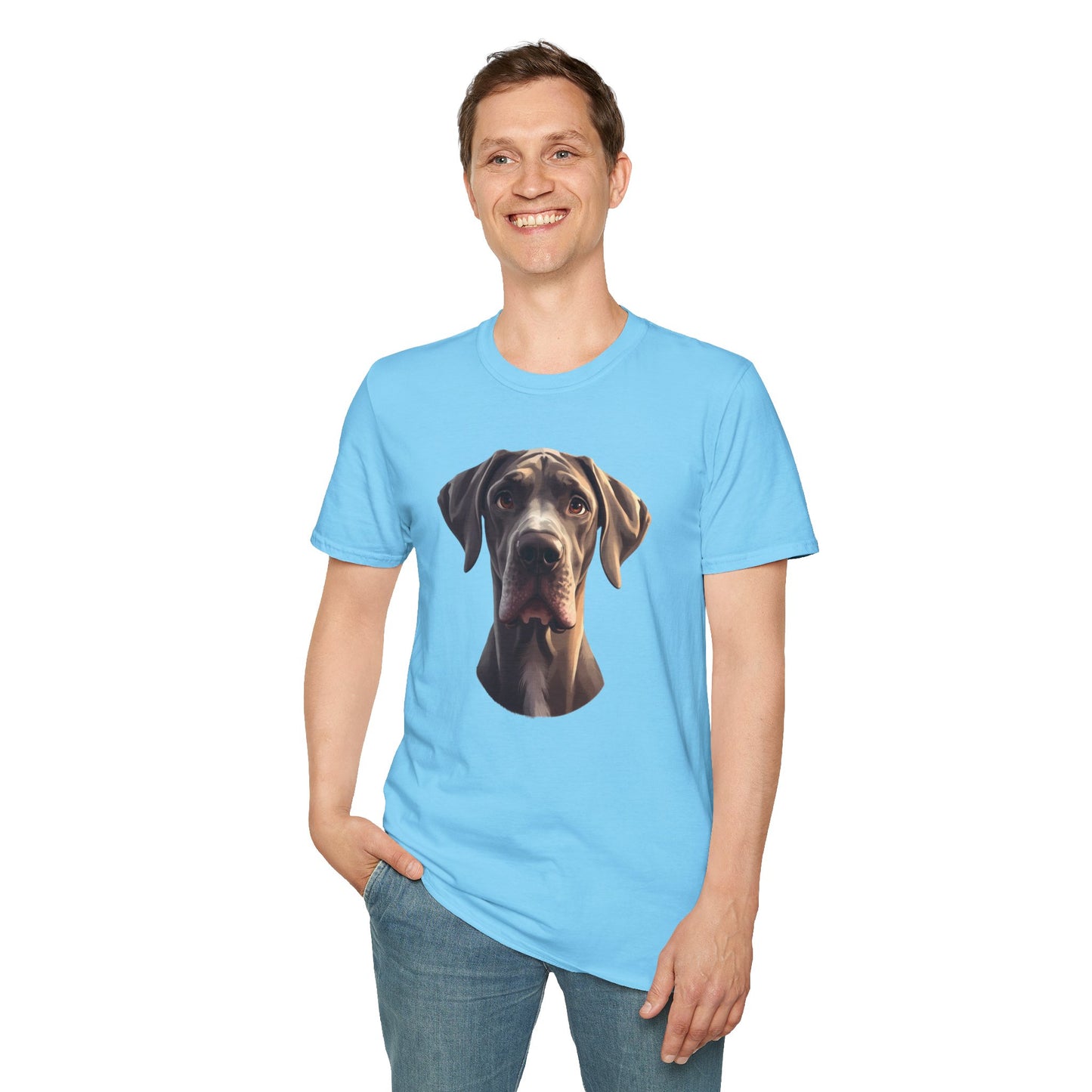 Great Dane Dog Portrait Shirt – Great Dane Dog Lover Gift, Cute Dog Mom Tee, Dog Dad Shirt, Pet Breed Apparel