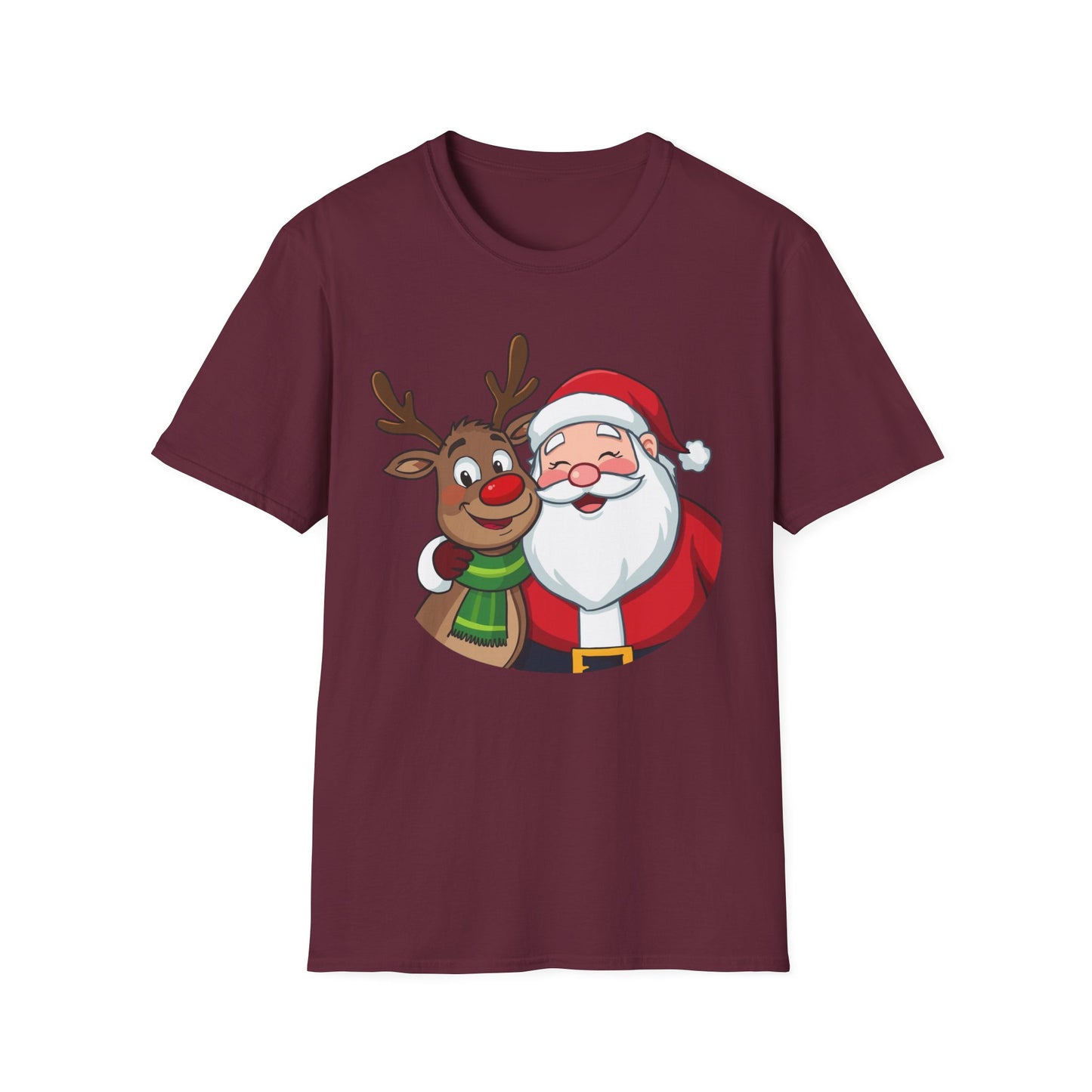 Smiling Santa and Rudolph Shirt, Family Christmas Shirts, Christmas T Shirt, Holiday Shirt, Cute Xmas Shirt for the family, Holiday Gift