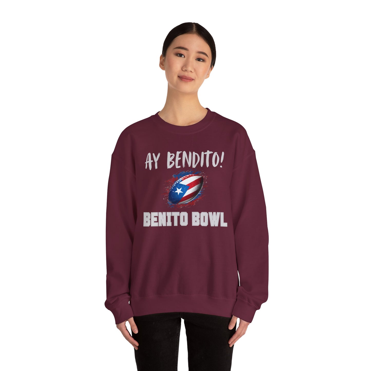 Ay Bendito! Benito Bowl Sweatshirt, Halftime Benito Shirt, Football Fan Gift, Benito Sweatshirt, Puerto Rico Heritage Boriqua Pride Gift
