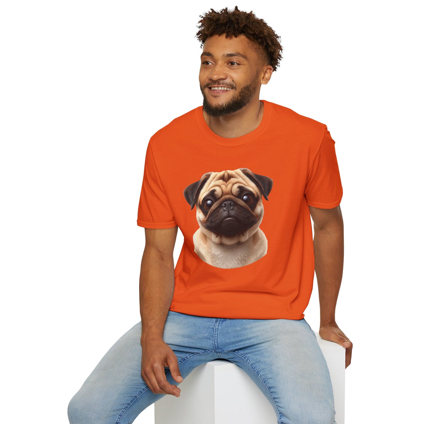 Pug Dog Portrait Shirt – Pug Dog Lover Gift, Cute Dog Mom Tee, Dog Dad Shirt, Pet Breed Apparel
