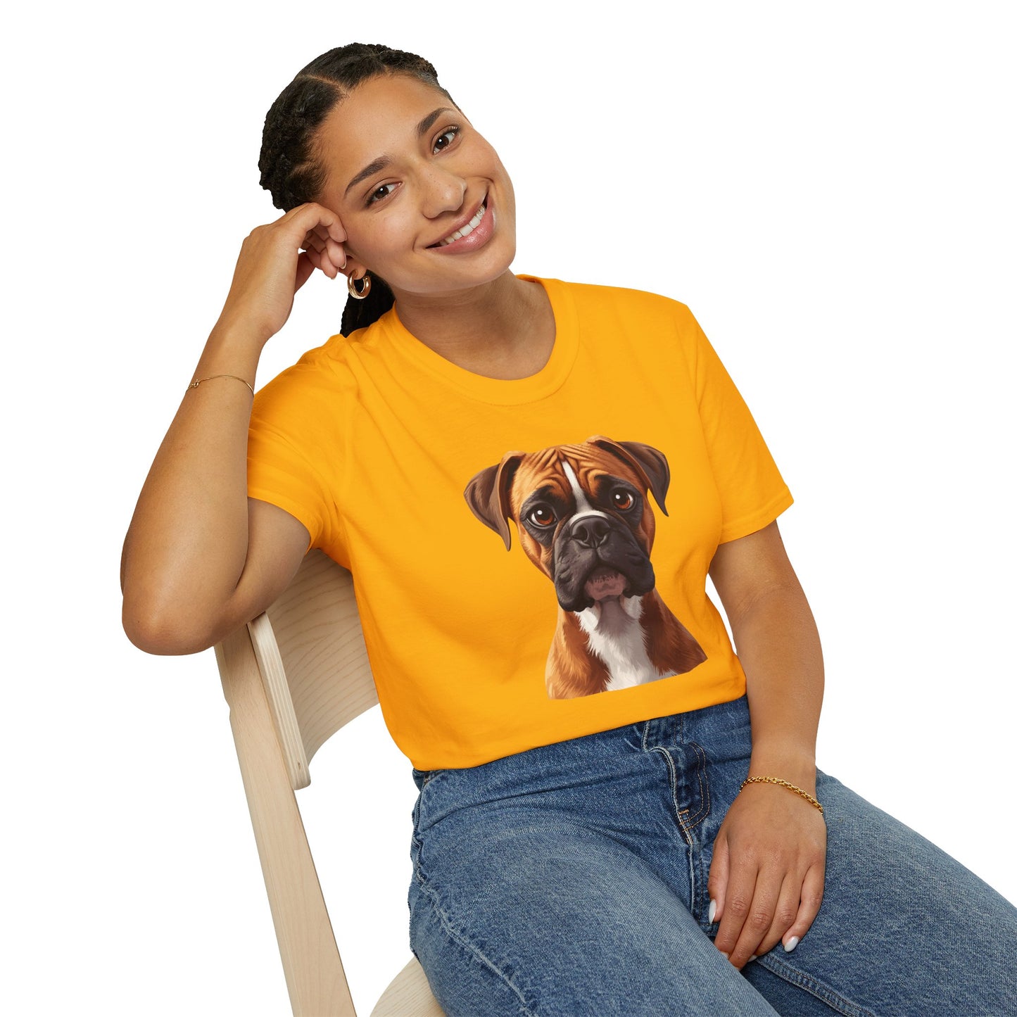 Boxer Dog Portrait Shirt – Boxer Dog Lover Gift, Cute Dog Mom Tee, Dog Dad Shirt, Pet Breed Apparel