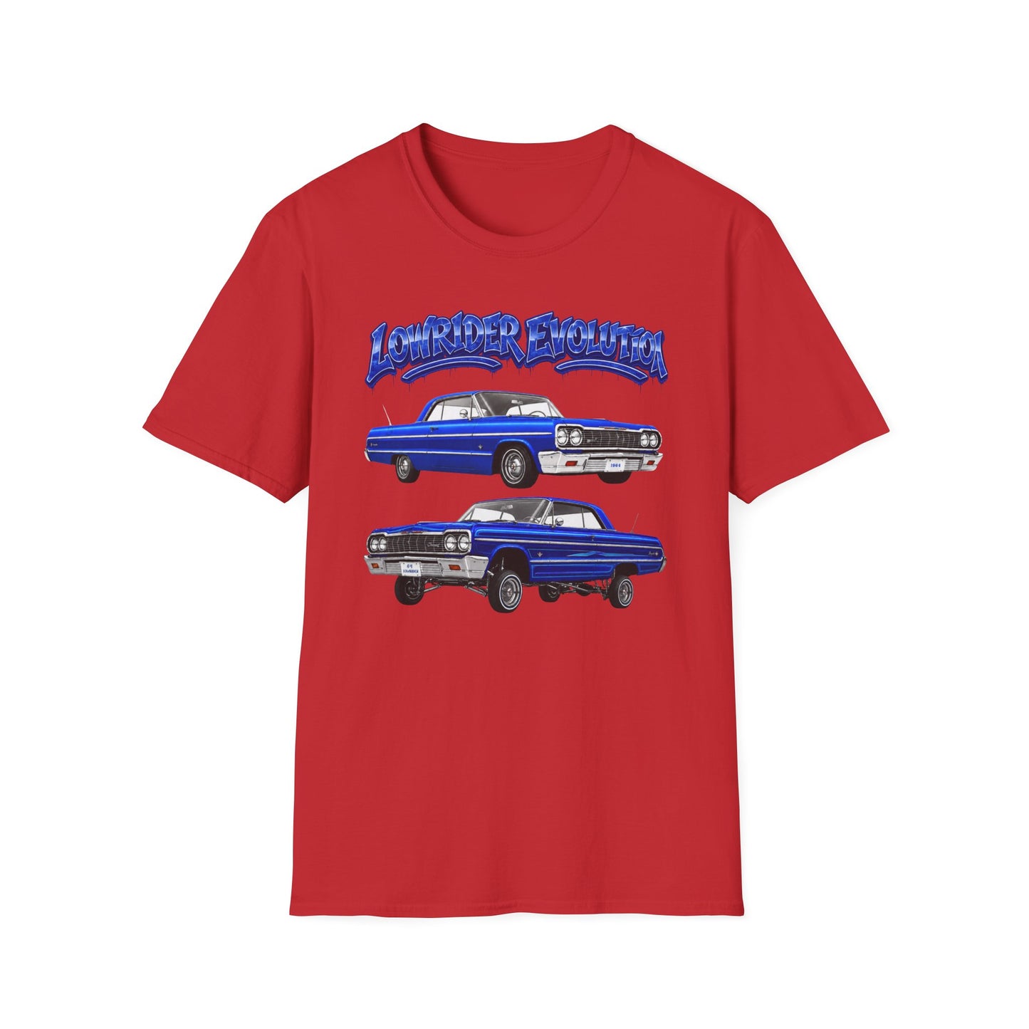Classic Lowrider Shirt, Lowrider Evolution Tee, Blue Vintage Car Shirt, Car Enthusiast Gift, Retro Auto Graphic Tee