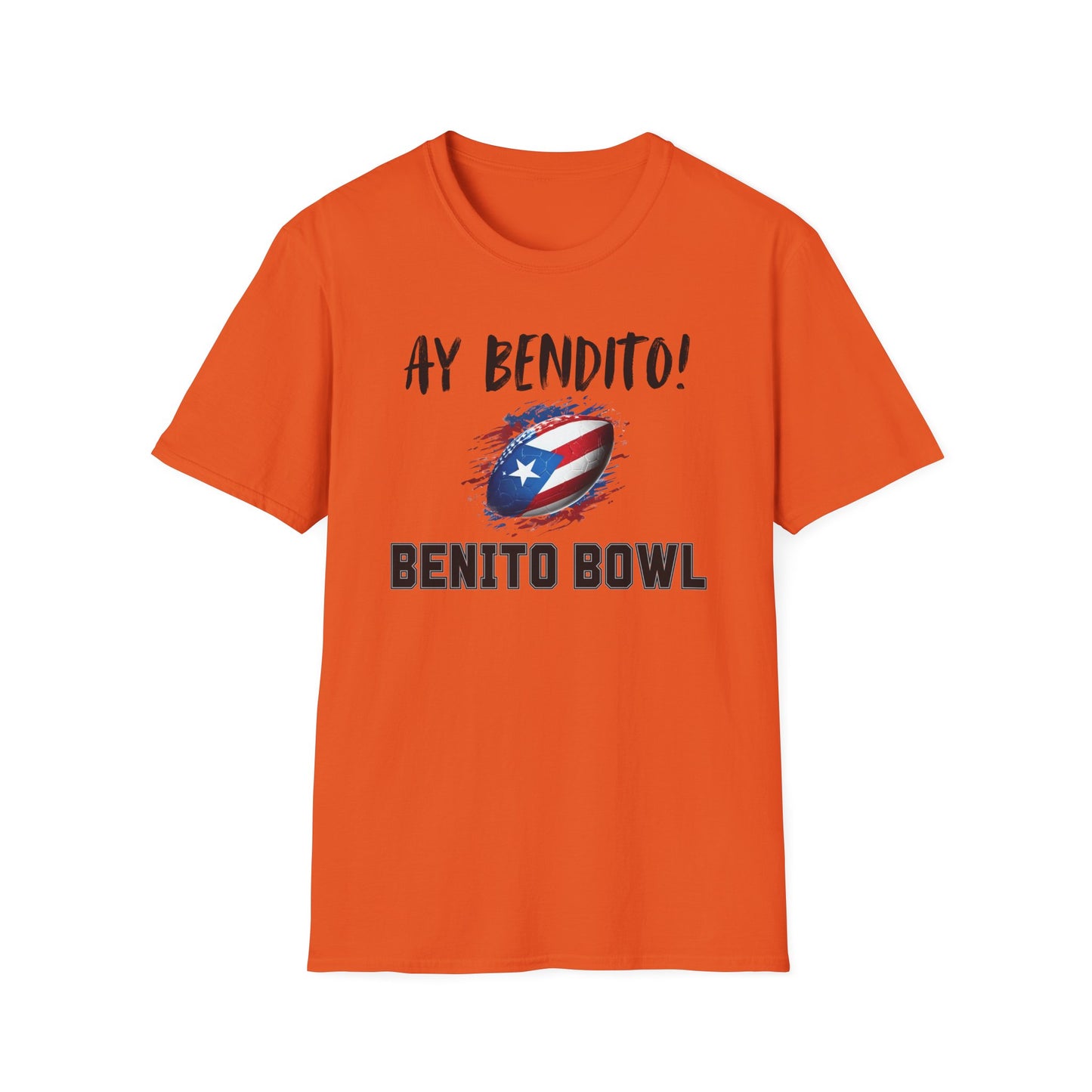 Ay Bendito! Benito Bowl T-Shirt, Halftime Benito Shirt, Football Fan Gift, Benito Tee, Puerto Rico Heritage Boriqua Pride Gift