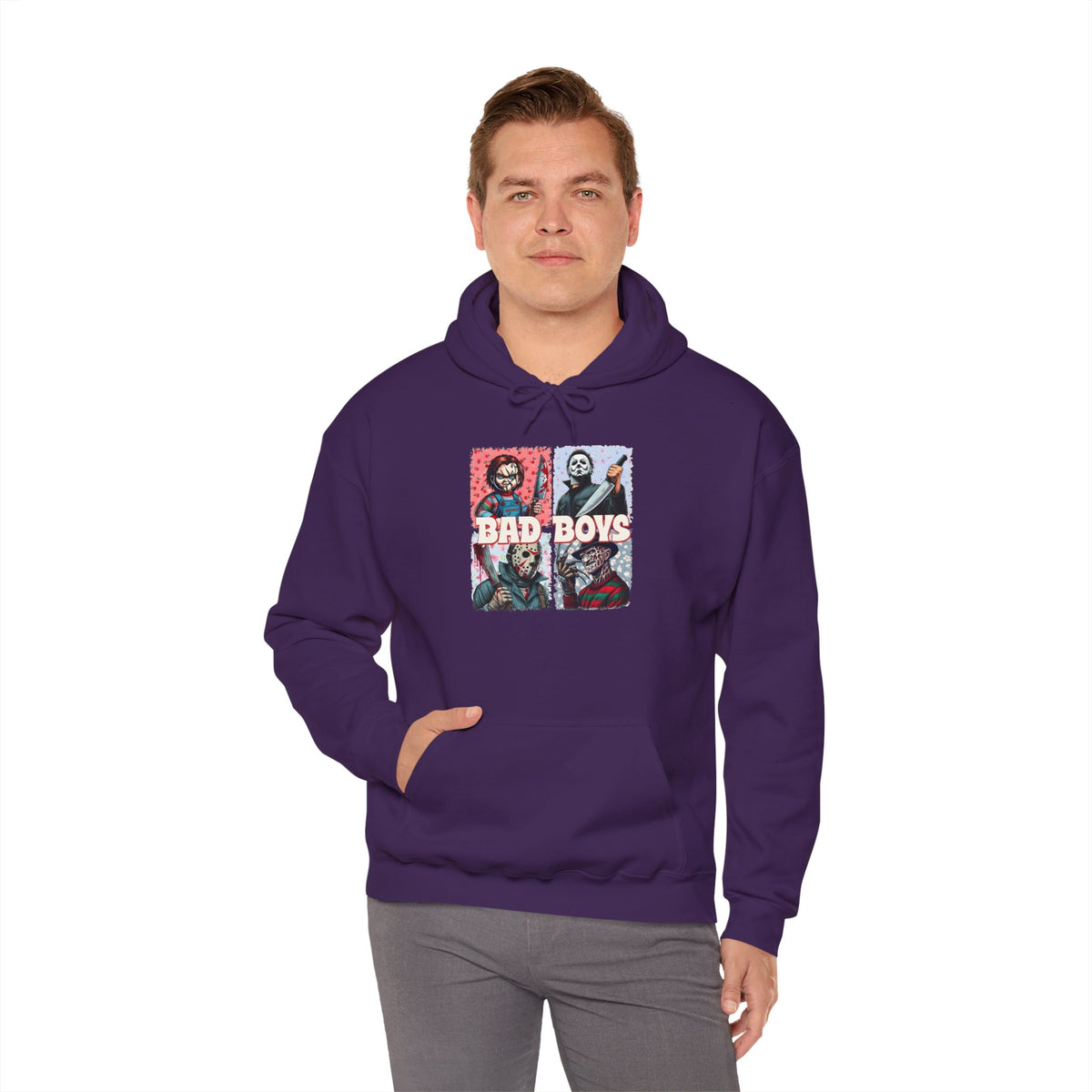 Horror Movie Villains Halloween Bad Boys Unisex Hoodie, Scary Movie Pullover, Horror Movie Sweatshirt, Halloween Costume Hoodie