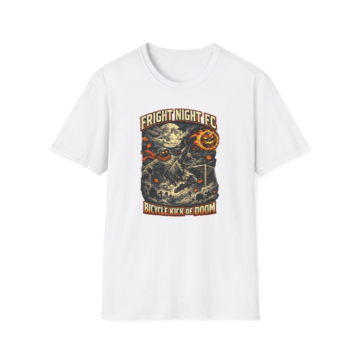 Halloween Soccer Shirt, Fright Night FC Tee, Mummy Soccer T-Shirt, Pumpkin Soccer Ball Shirt, Fall Sports Gift