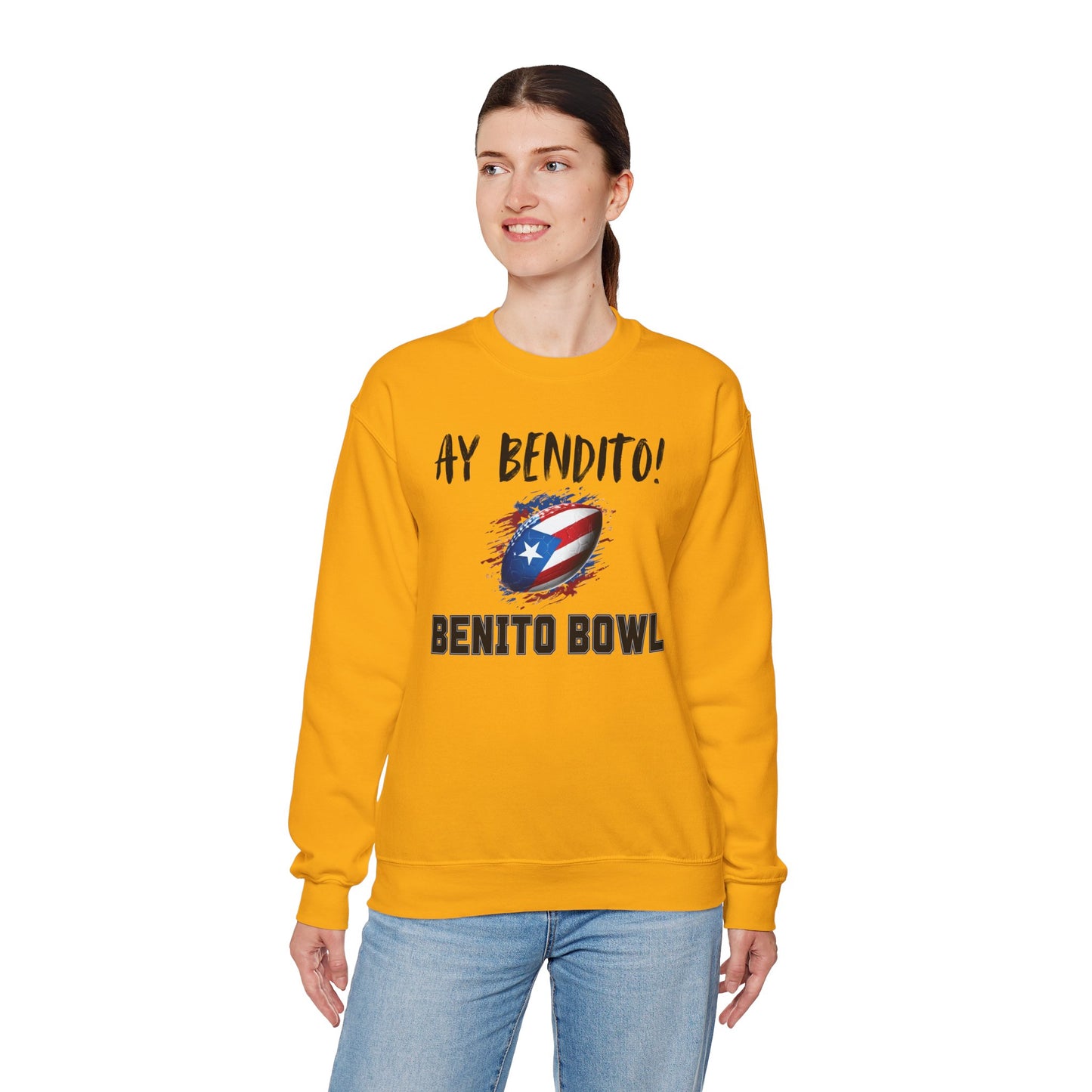 Ay Bendito! Benito Bowl Sweatshirt, Halftime Benito Shirt, Football Fan Gift, Benito Sweatshirt, Puerto Rico Heritage Boriqua Pride Gift