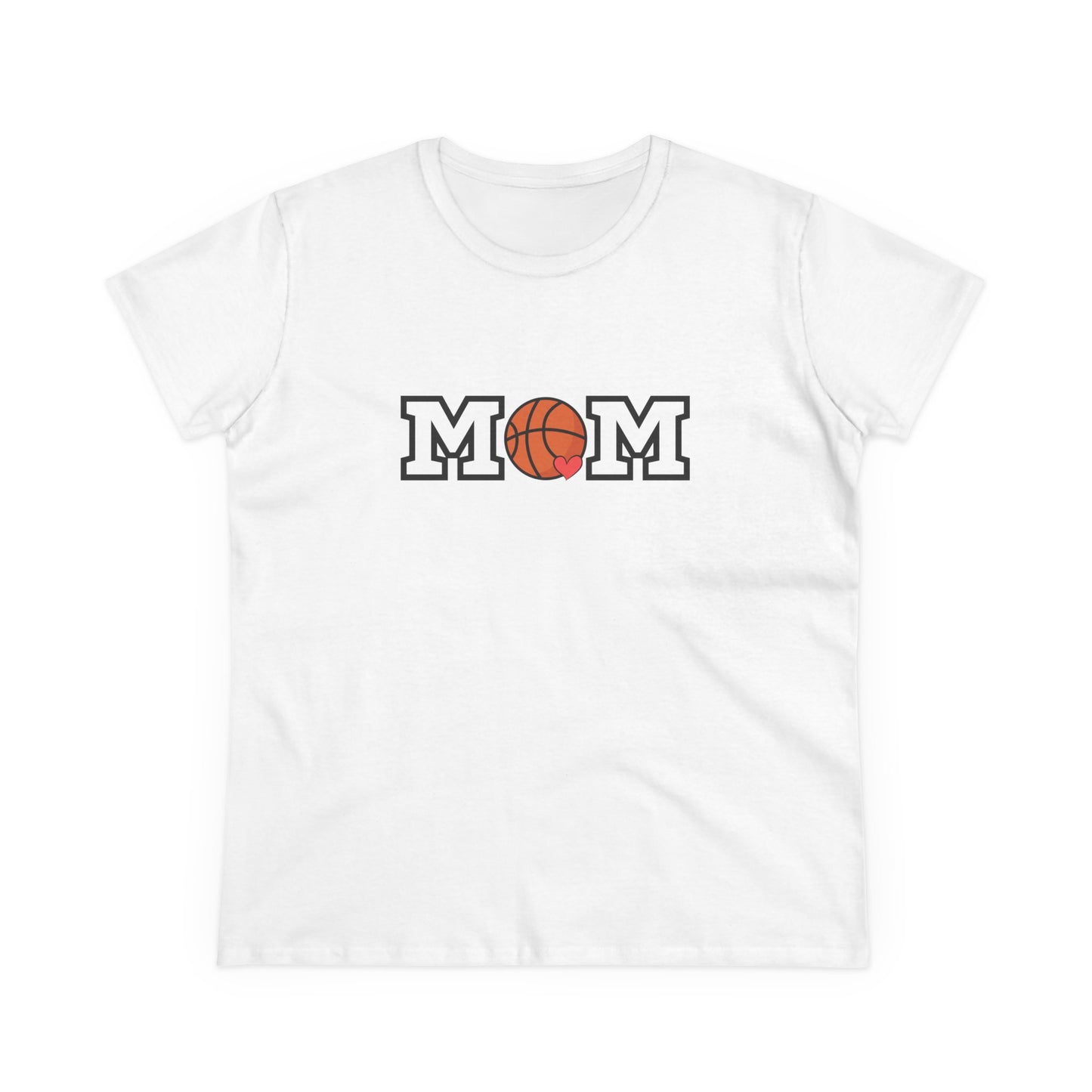 Basketball Mom Shirt, Sports Mom Gift, Cotton T-Shirt, Basketball Fan Apparel, Mother's Day Tee, Mom loves Basketball, Sports Mom