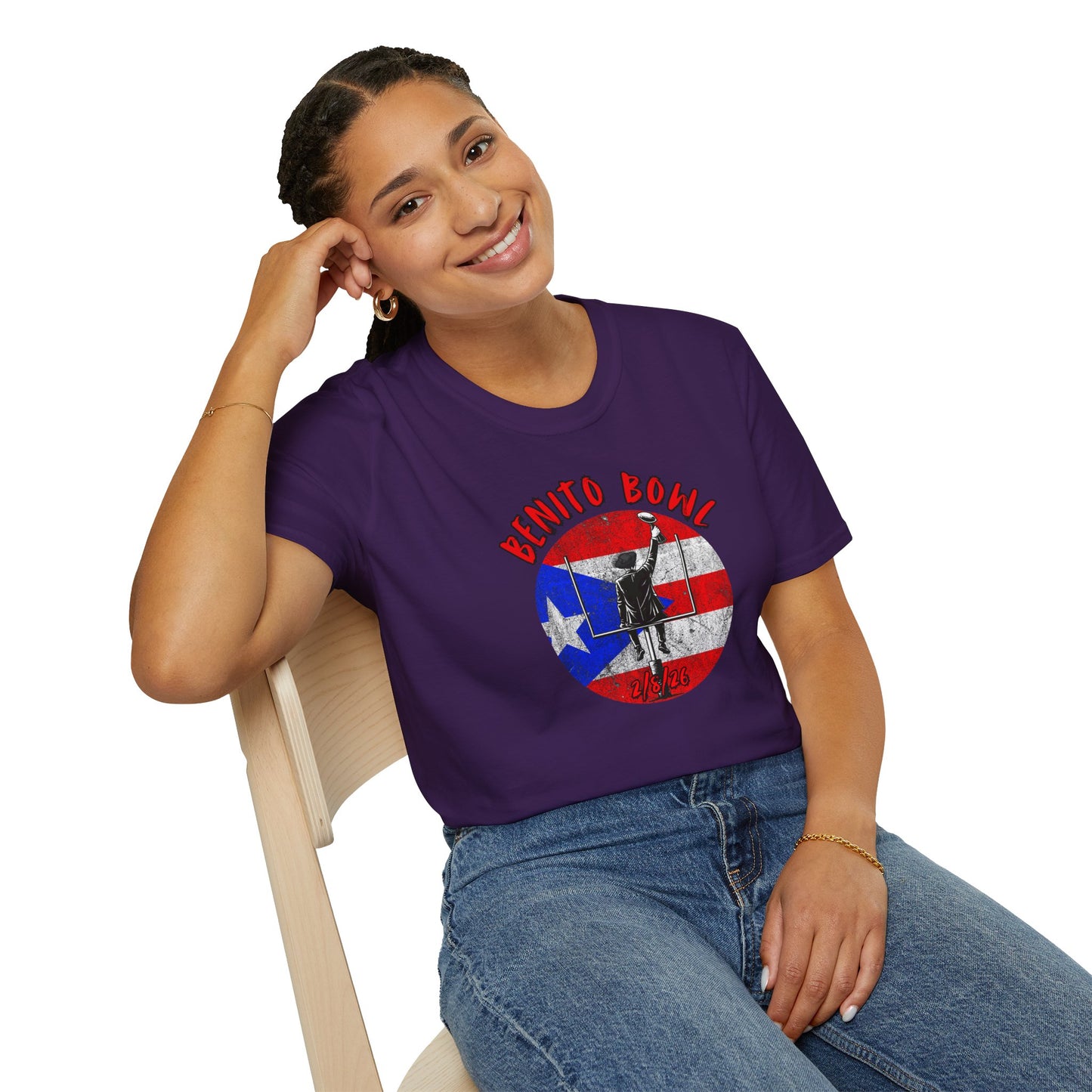 Benito Bowl 2/8/26 T-Shirt – Puerto Rico Heritage Tee, Boricua Pride Football Fan Shirt