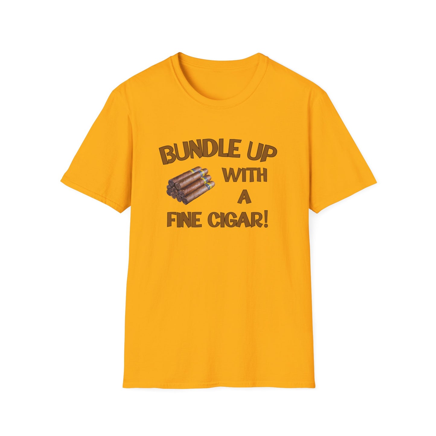 Bundle Up With A Fine Cigar Unisex T-Shirt, BBQ Pool Party Shirt, Relaxation Leisure, Cigar lover Gift, Cigar Aficionado, Dad Gift