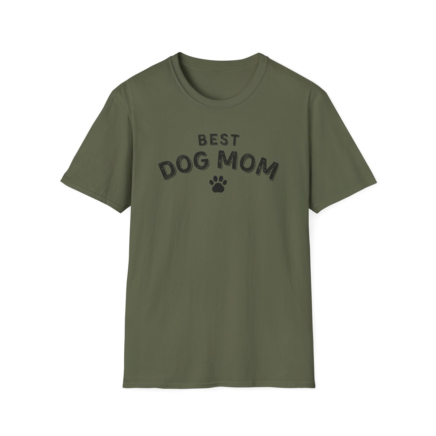 Best Dog Mom T-Shirt – Cute Dog Lover Shirt with Paw Print, Funny Pet Mom Gift Tee